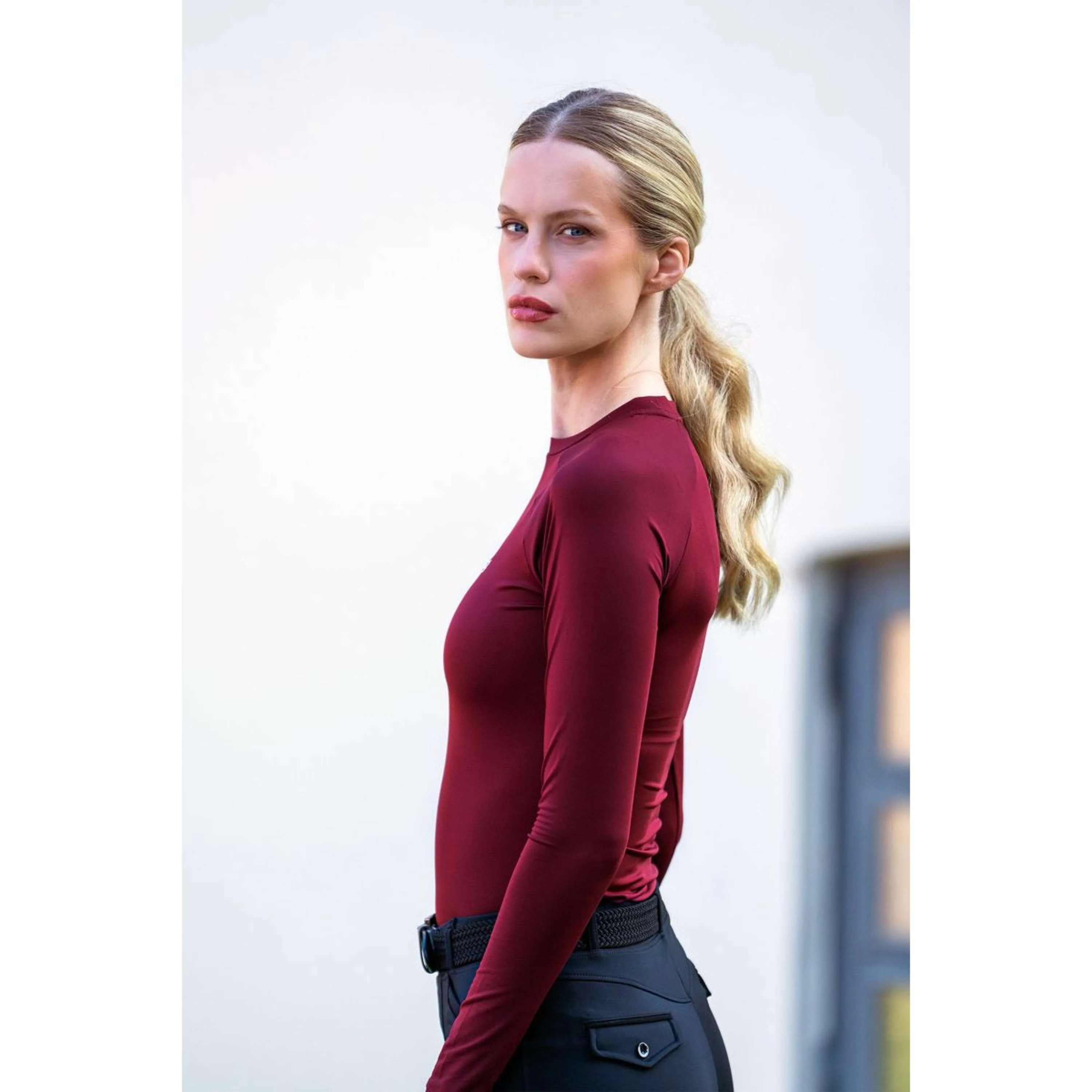 Equestrian Stockholm Maglietta Dynamic Bordeaux - Image 5