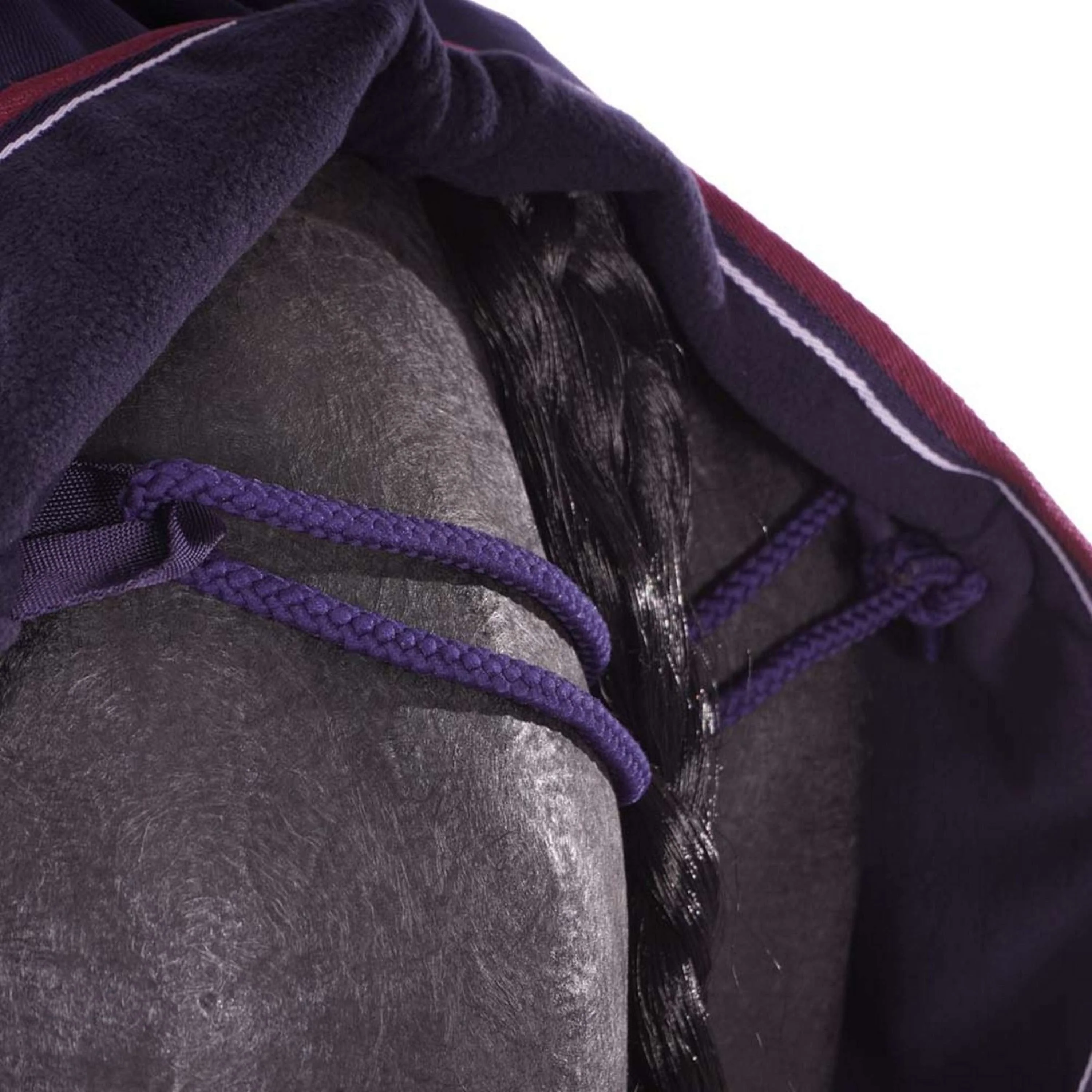 EQUITHÈME Coperta da esercizio Tyrex Pile polare 1200D Navy/Burgundy - Image 4