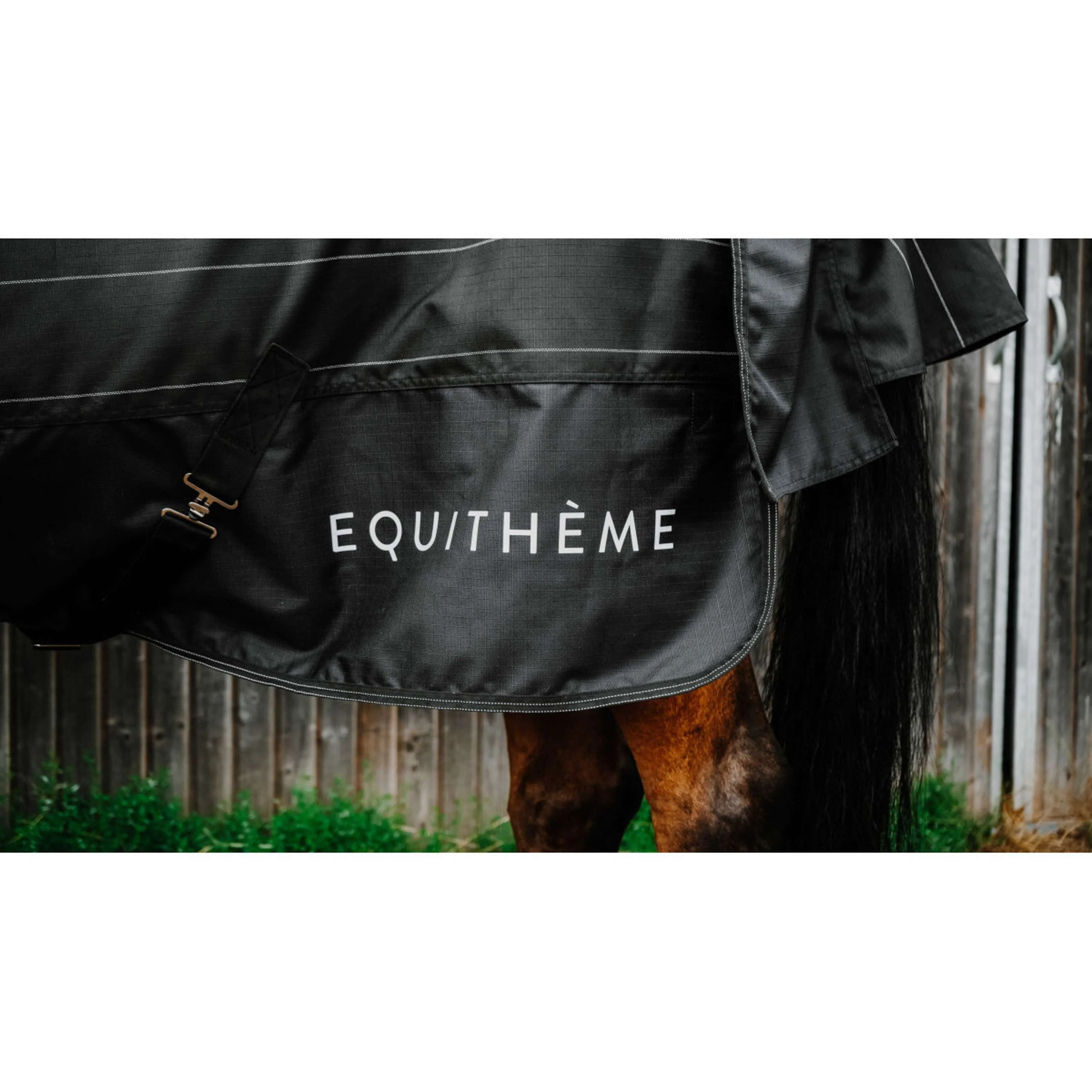 EQUITHÈME Coperta Impermeabile TYREX Lumin 600D 0g Nero - Image 4