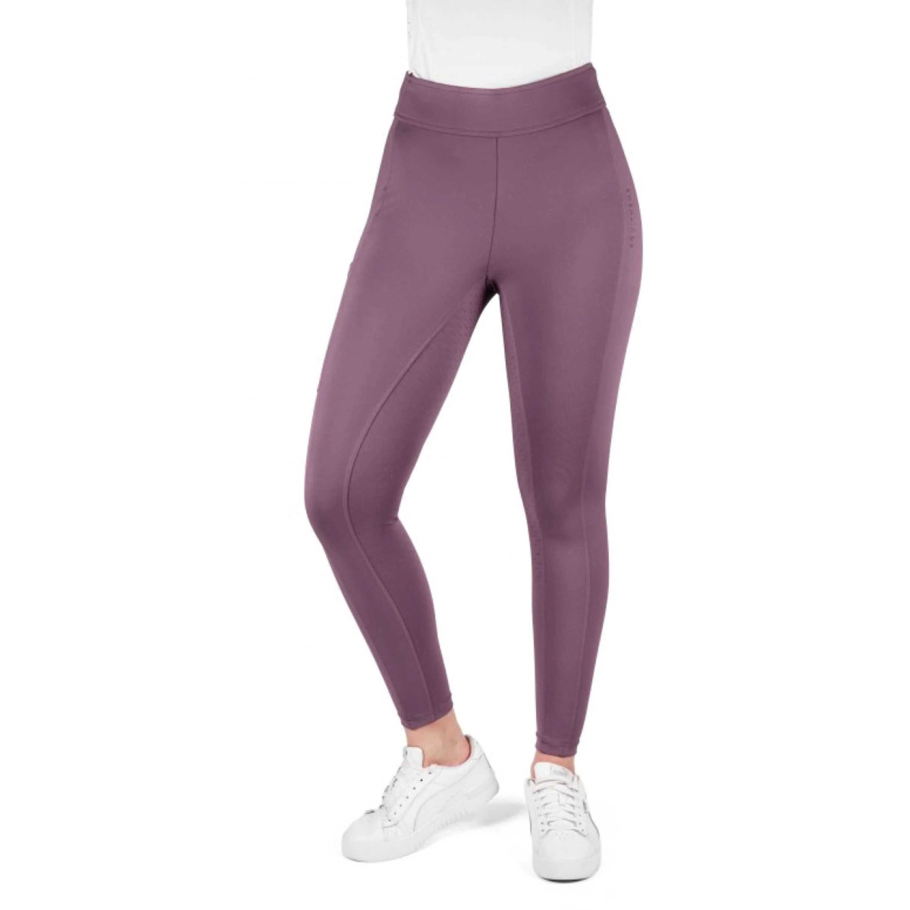 EQUITHÈME Leggings da Equitazione Birdy Full Grip Lilla