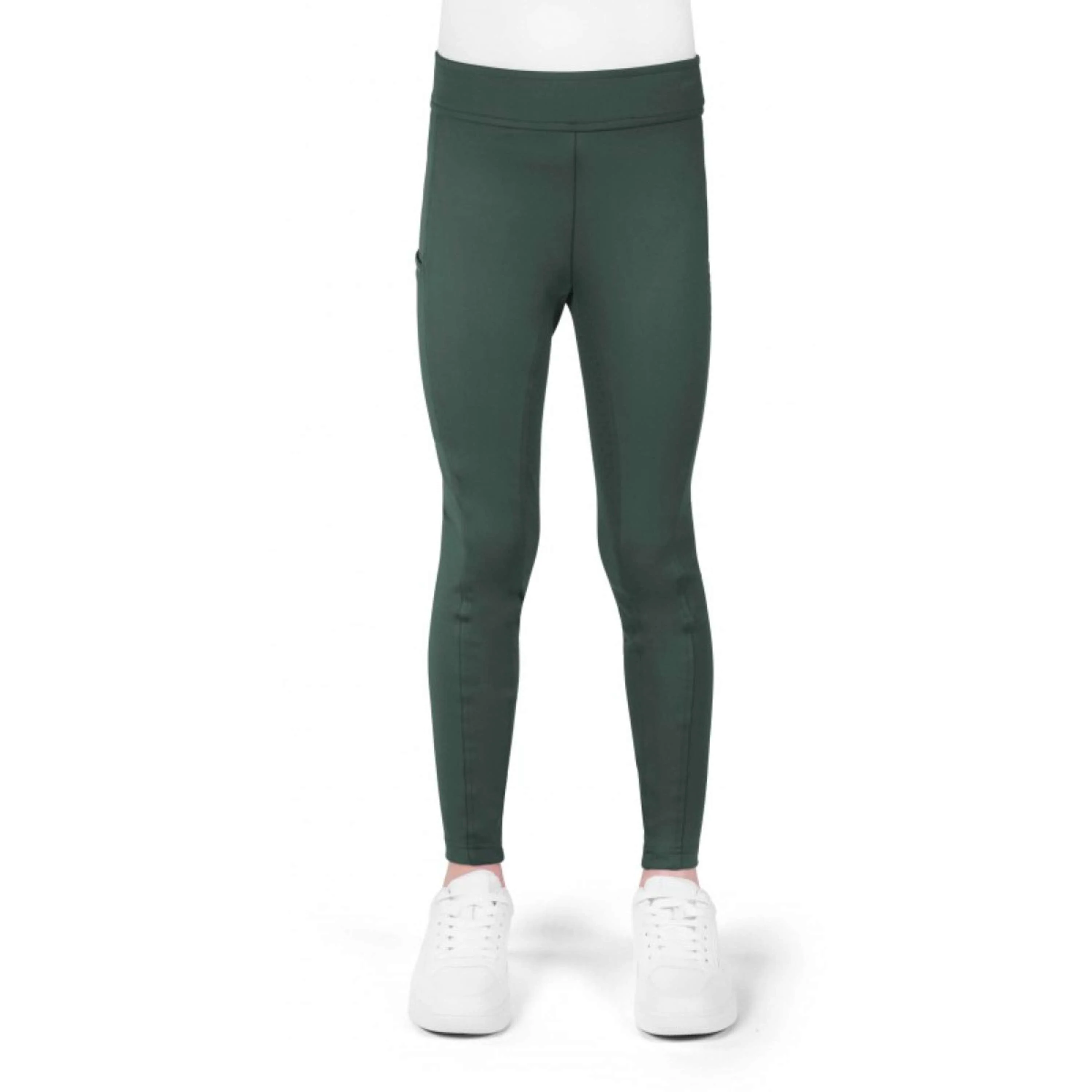 EQUITHÈME Leggings da Equitazione Birdy Kids Full Grip Khaki