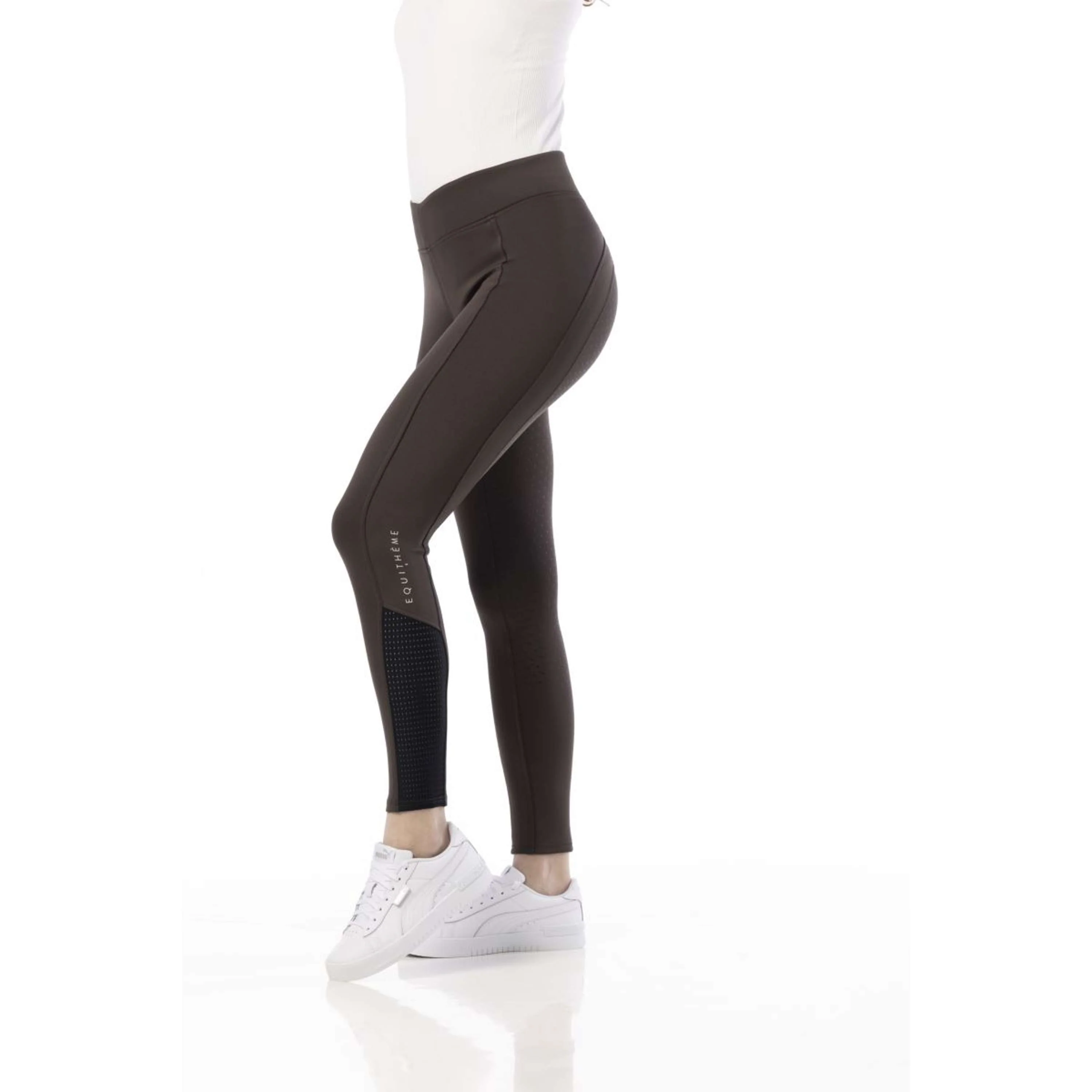 EQUITHÈME Leggings da Equitazione Brigitte Castagno - Image 2