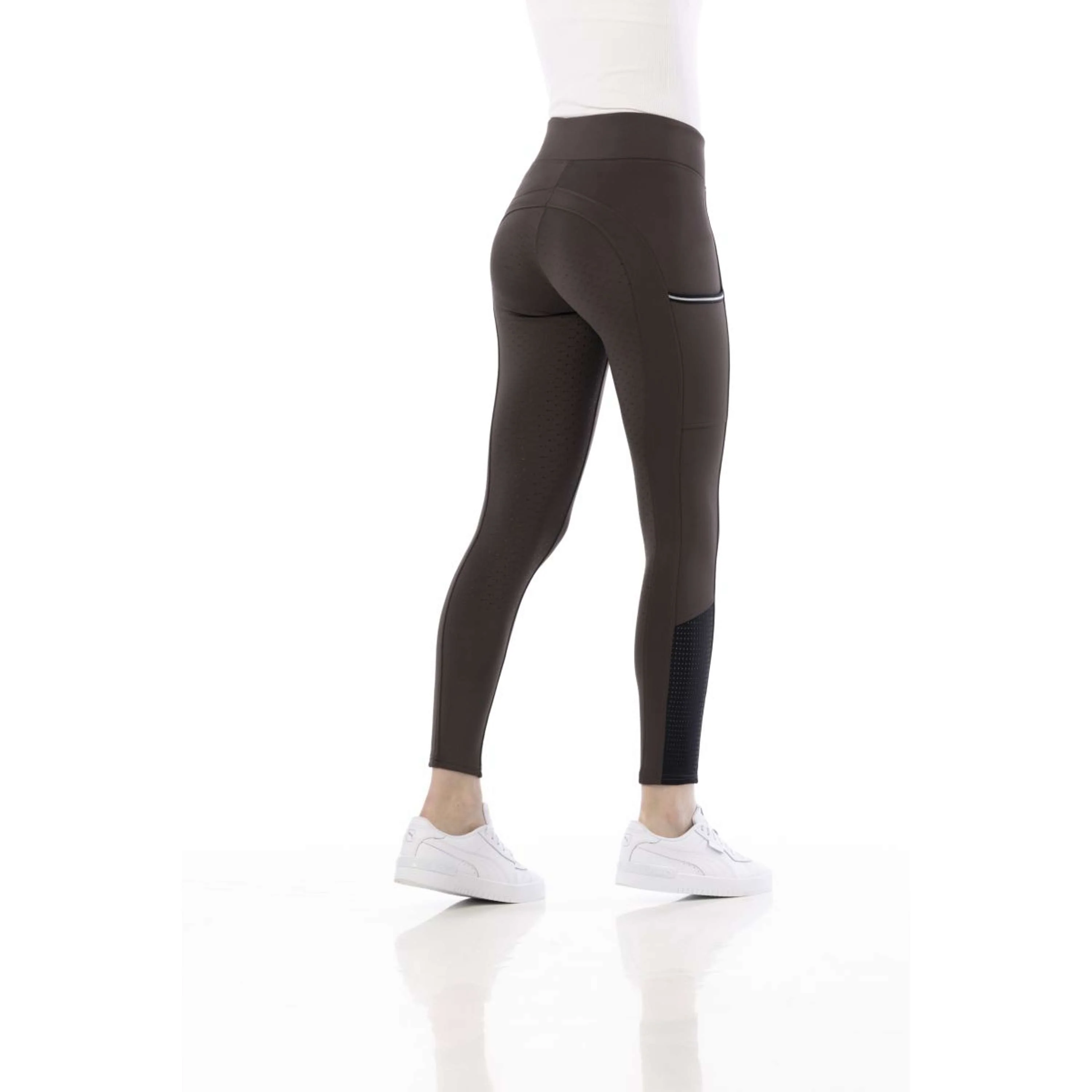 EQUITHÈME Leggings da Equitazione Brigitte Castagno - Image 5