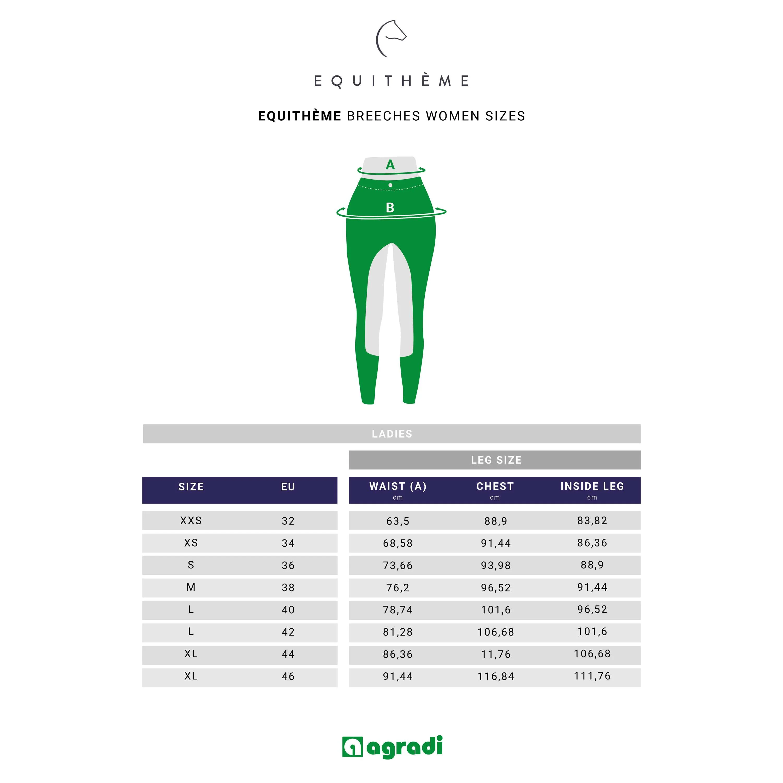 EQUITHÈME Leggings da Equitazione Brigitte Castagno - Image 8