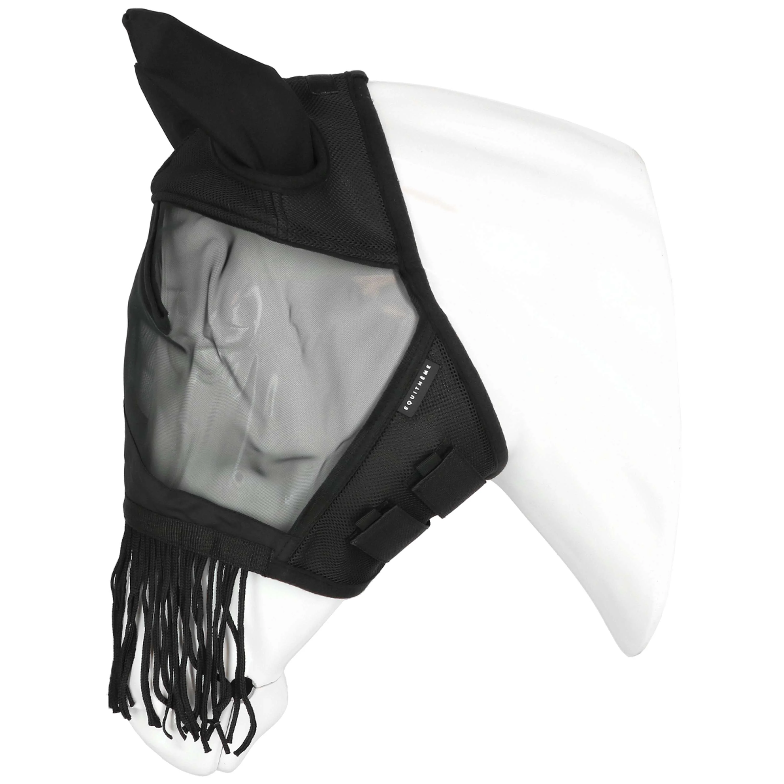 EQUITHÈME Maschera per Mosche Franges con Protezione UV Nero - Image 4