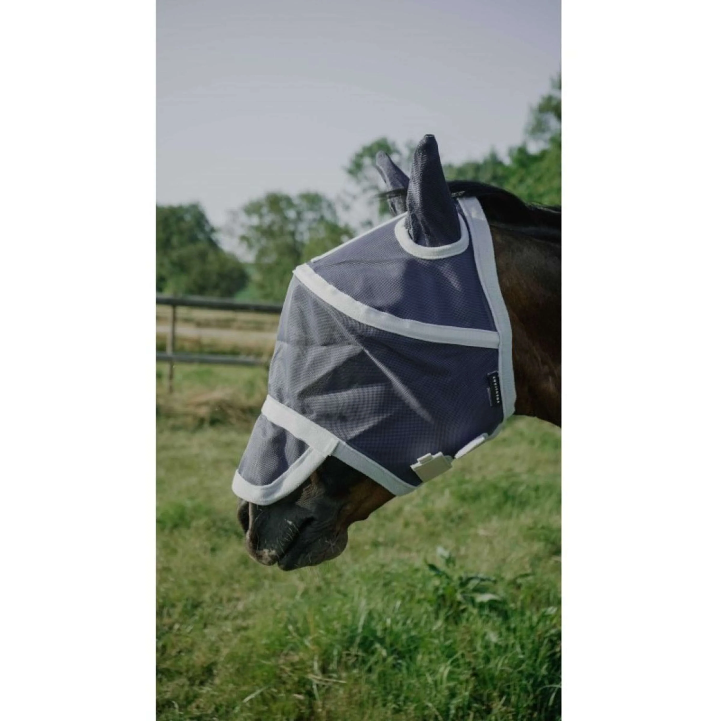 EQUITHÈME Maschera Antimosche Hoop con Protezione UV Navy - Image 2