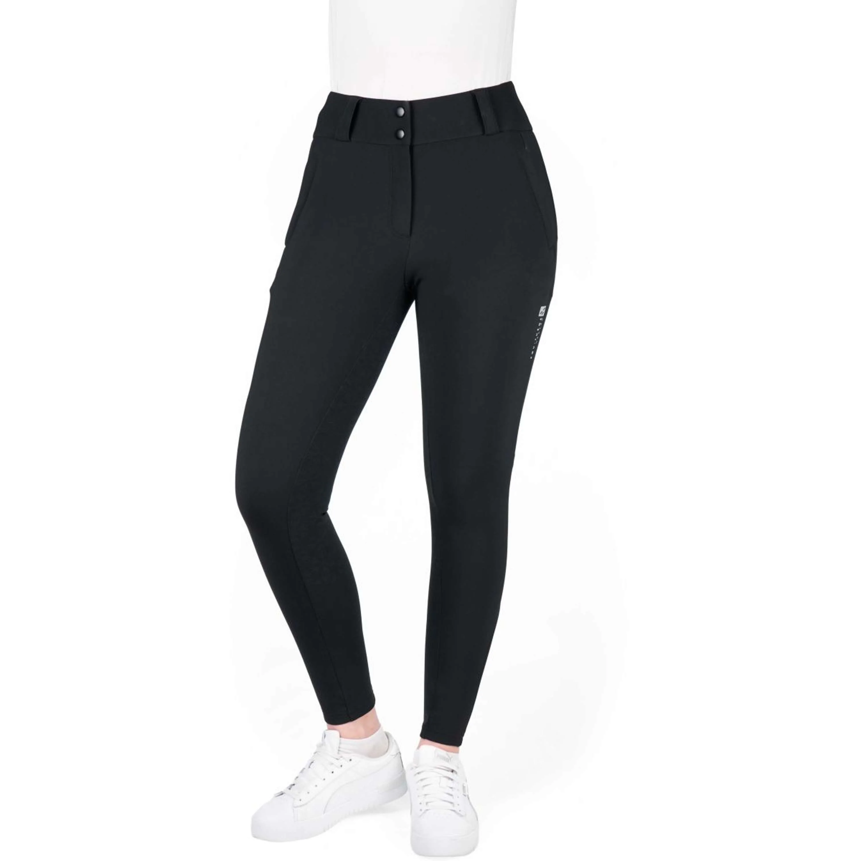 EQUITHÈME Pantaloni da Equitazione Sierra Heated Full Grip Nero