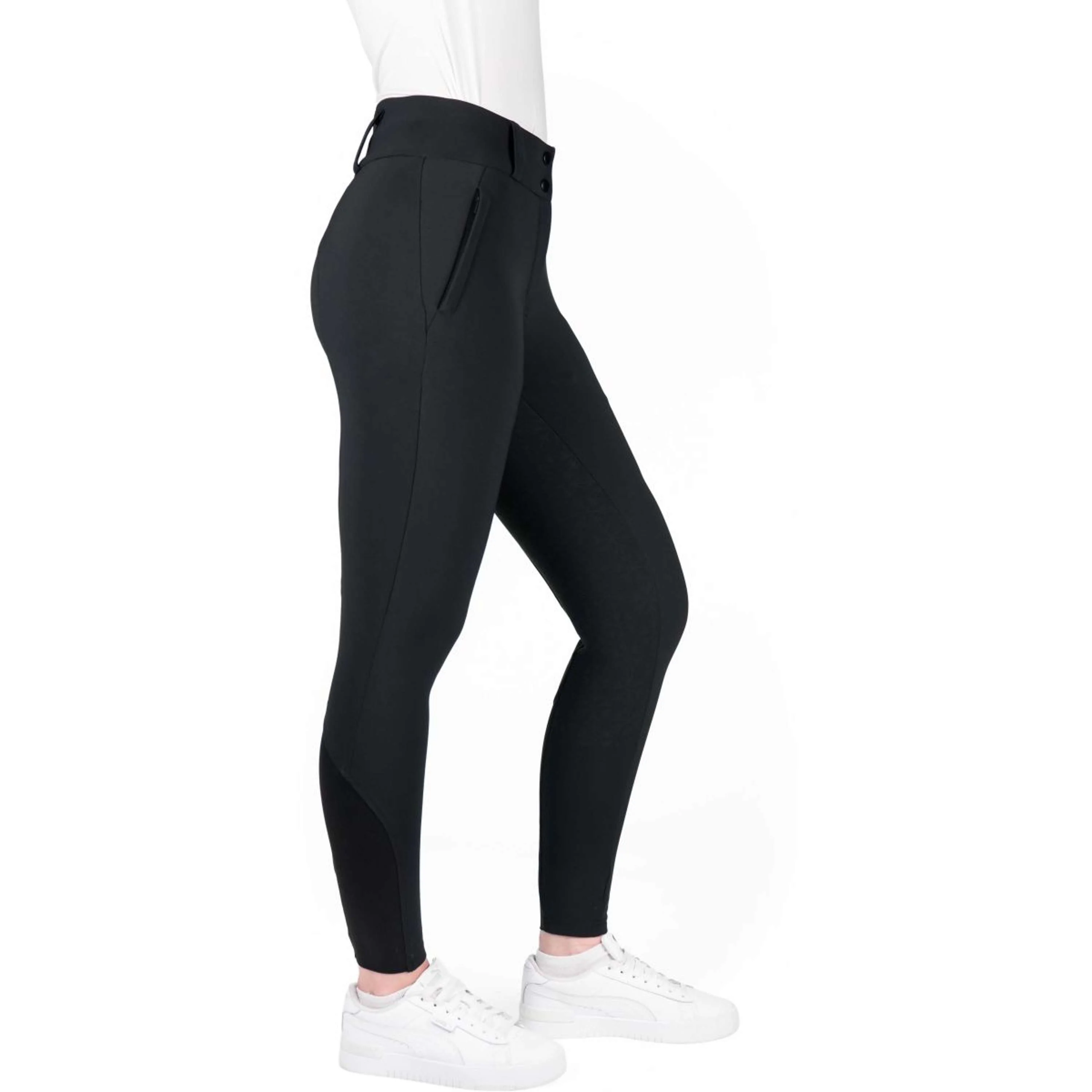 EQUITHÈME Pantaloni da Equitazione Sierra Heated Full Grip Nero - Image 4
