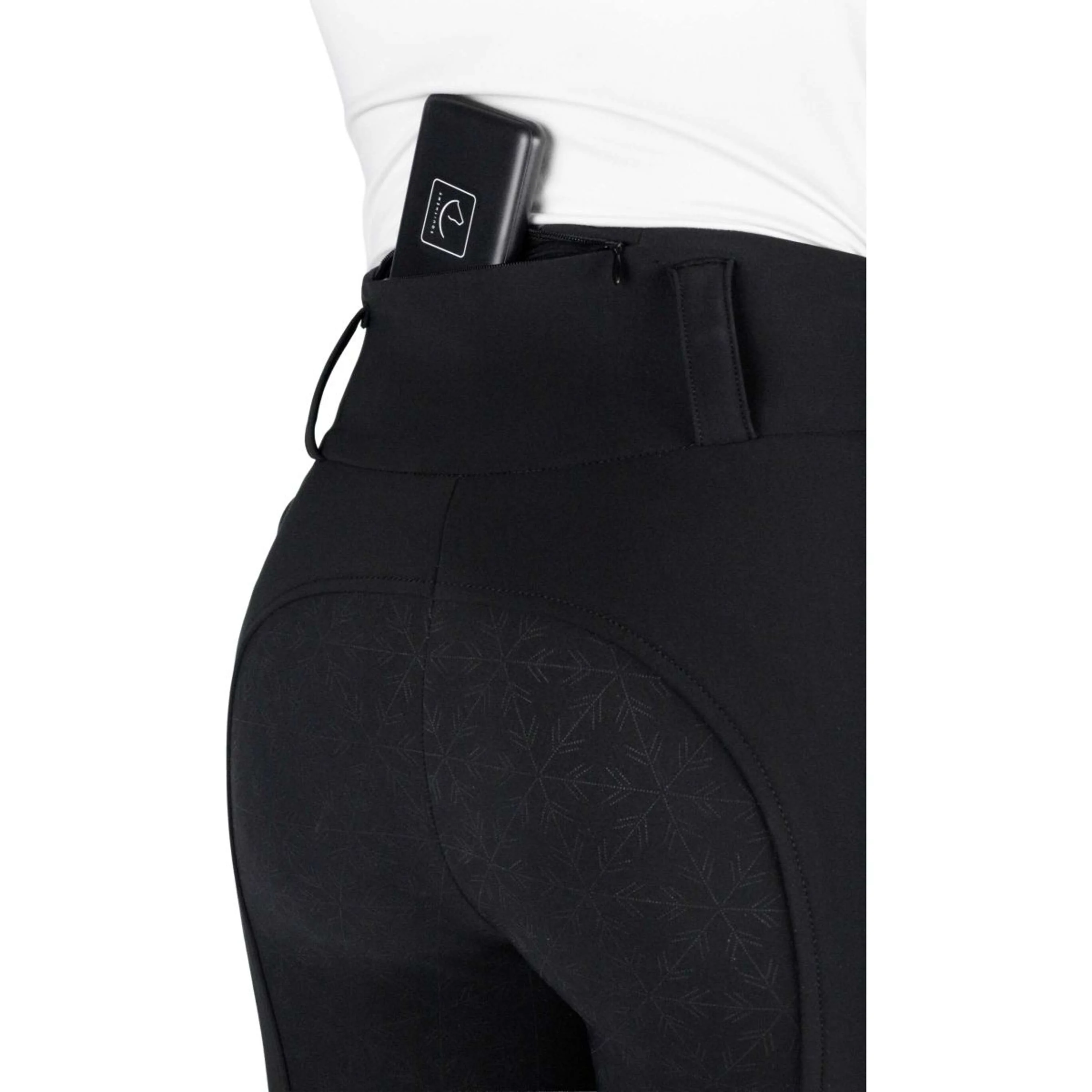 EQUITHÈME Pantaloni da Equitazione Sierra Heated Full Grip Nero - Image 6