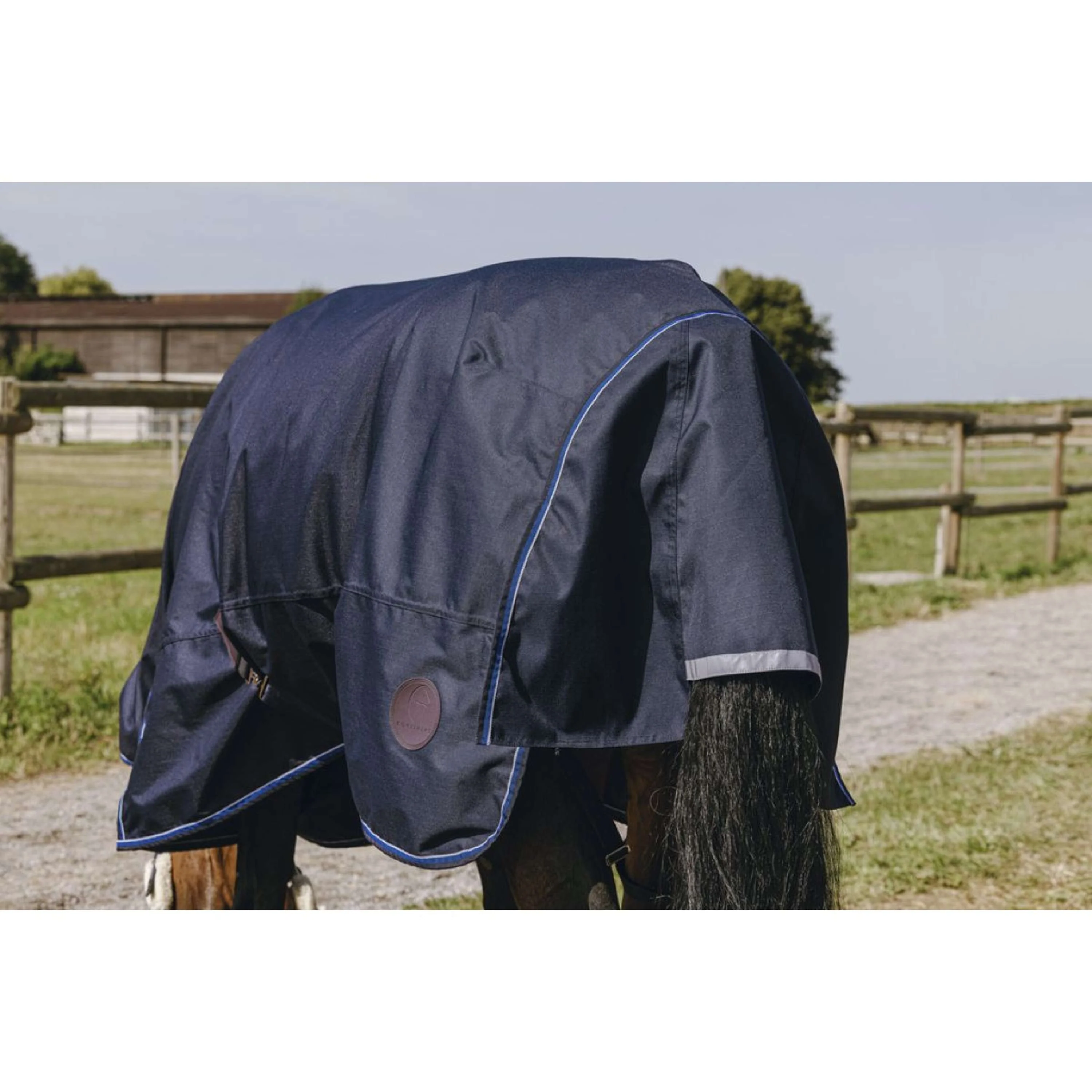 EQUITHÈME Tappeto da Esterno Classic 1200D Combo 100g Navy - Image 3