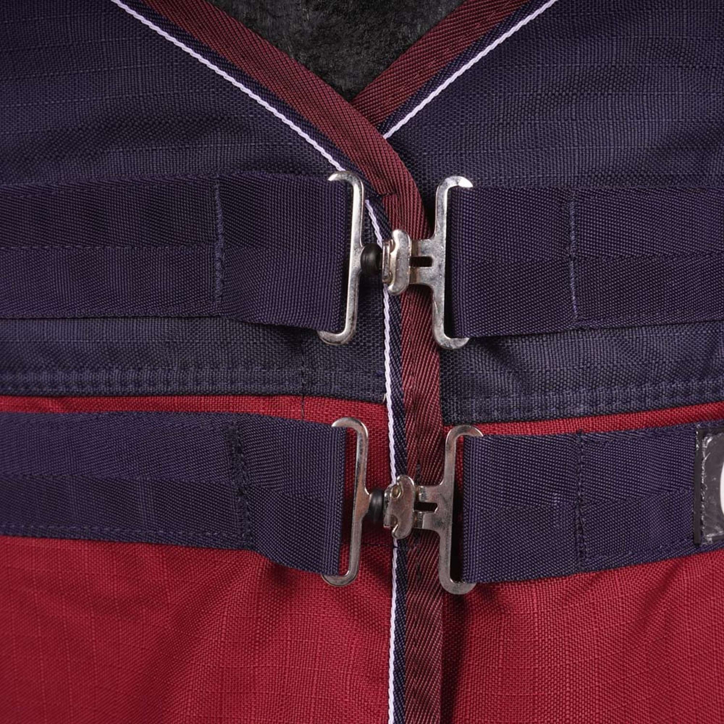 EQUITHÈME Tappeto da Esterno Tyrex 1200D 50 g Navy/Bordeaux - Image 3