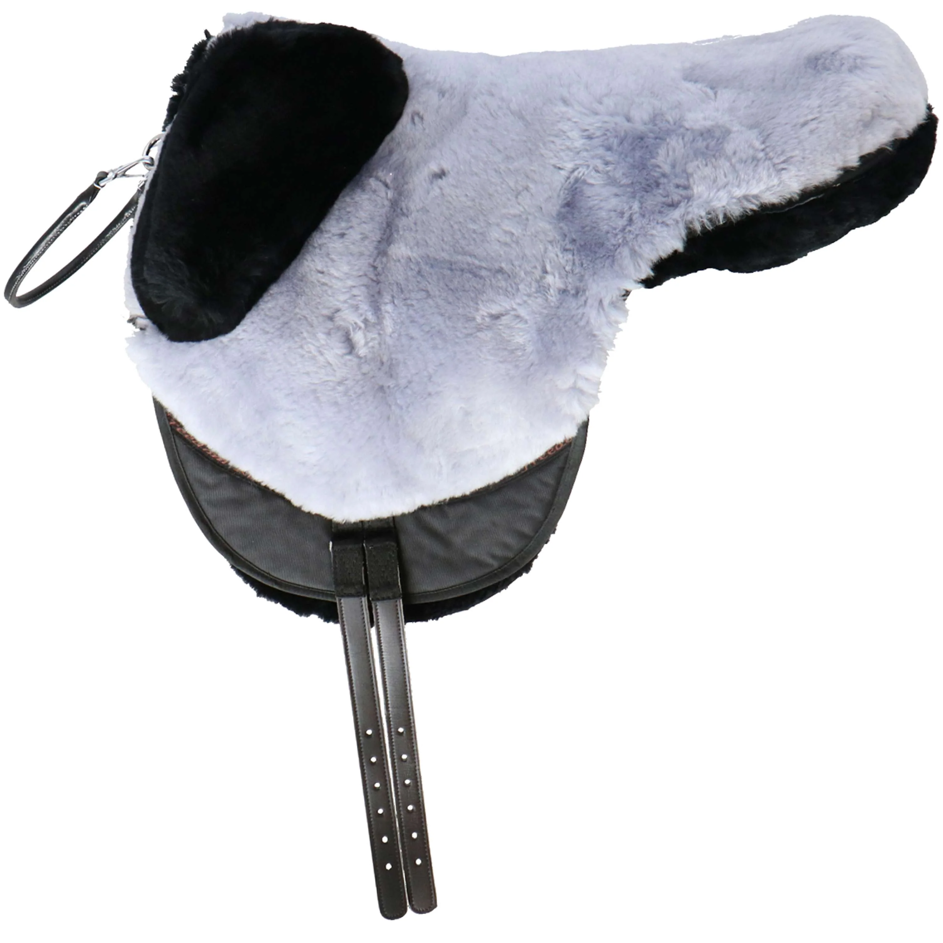 F.R.A. Cuscino per monta a pelo Macon Extra Merino Nero/Grigio
