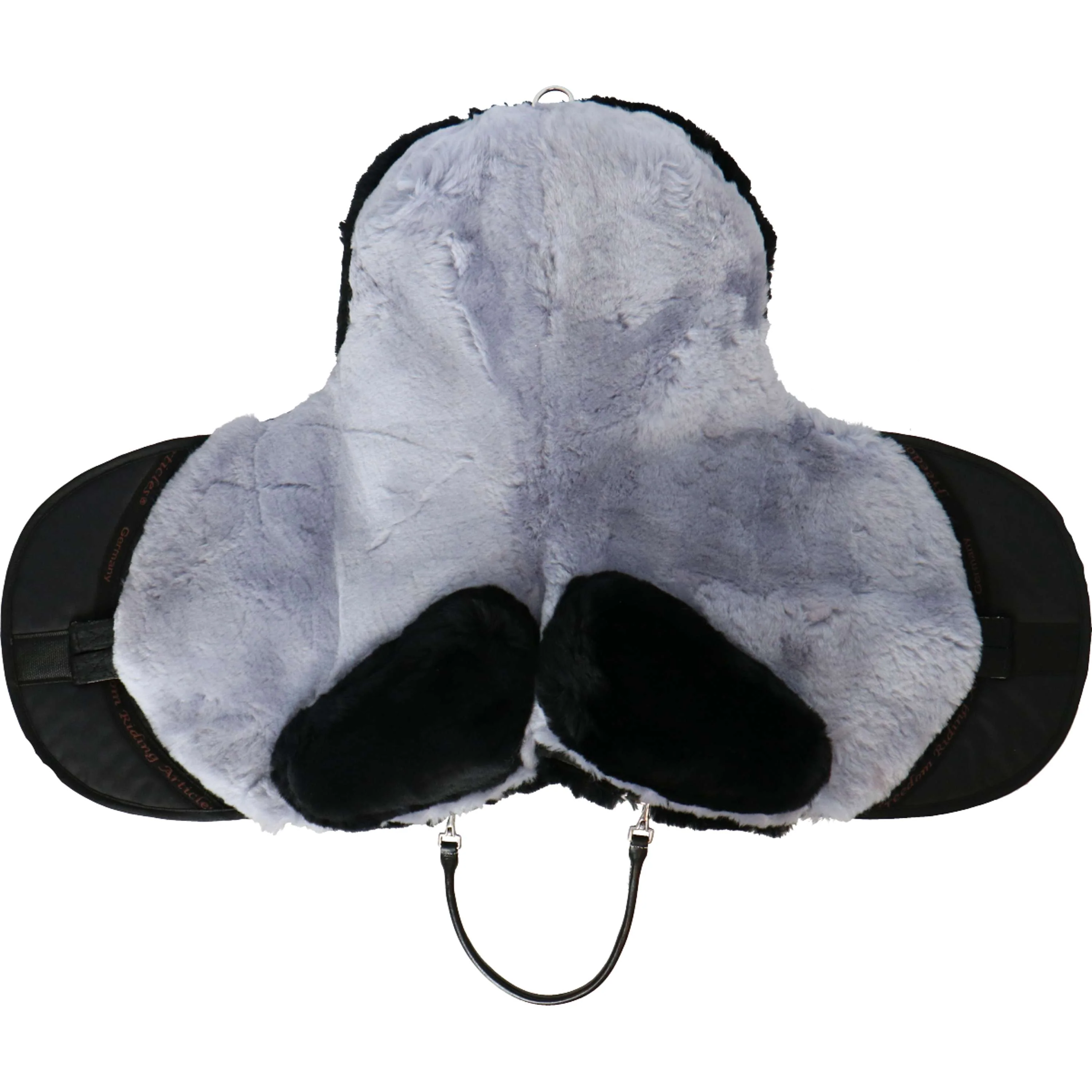 F.R.A. Cuscino per monta a pelo Macon Extra Merino Nero/Grigio - Image 2