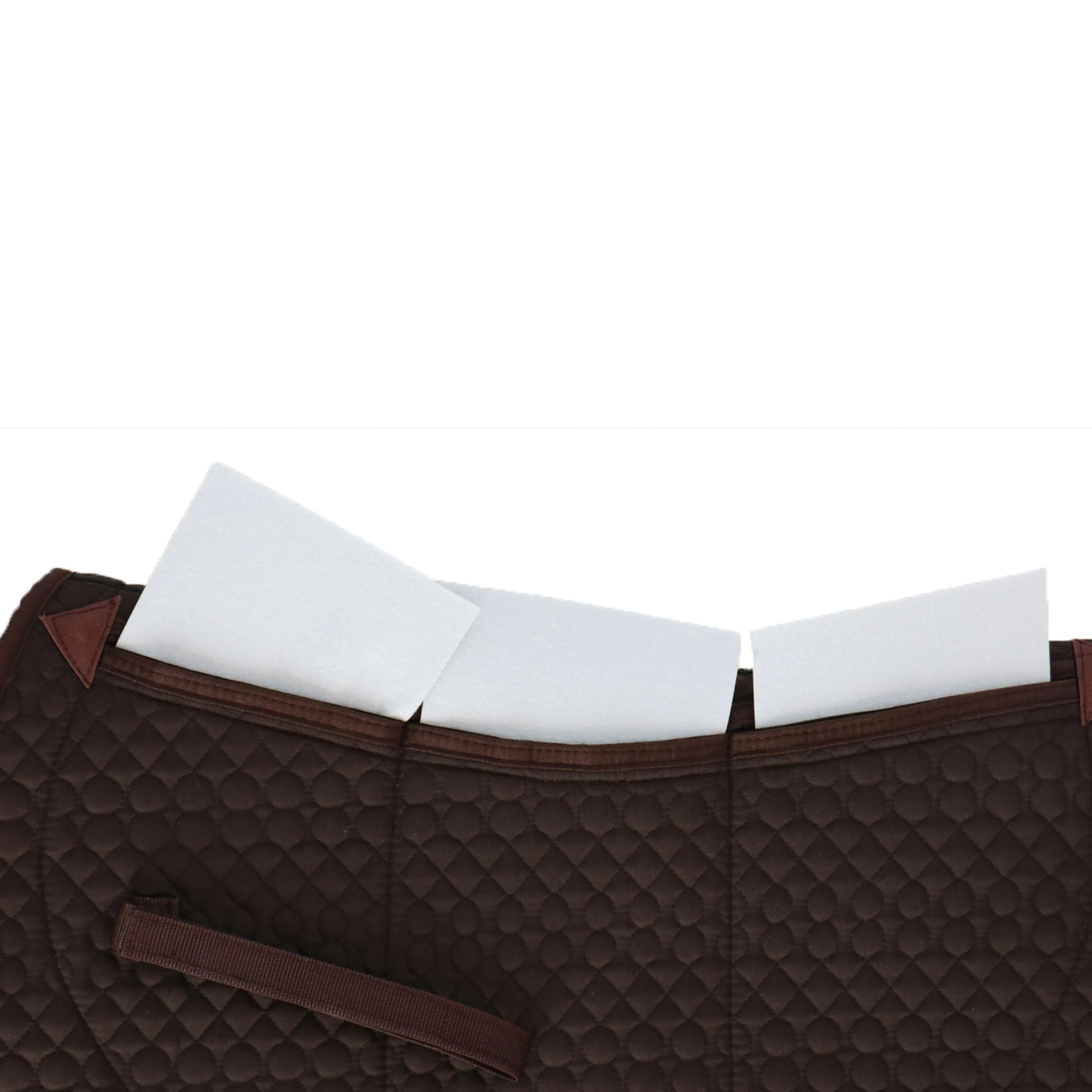 F.R.A. Westernpad De Luxe Extra Pelliccia Completa 3 Tasche con Inserti Marrone - Image 3