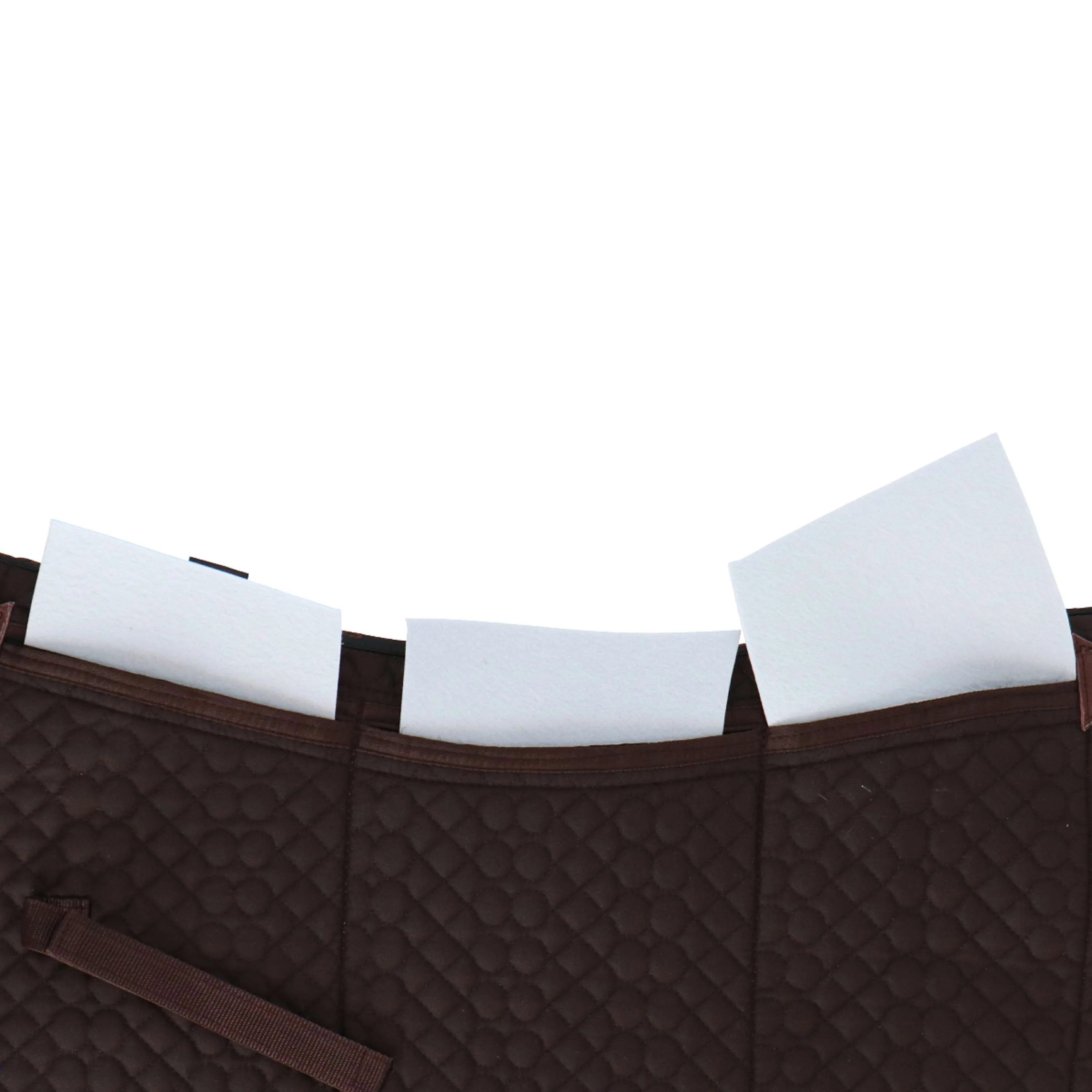 F.R.A. Westernpad De Luxe Extra Pelliccia Completa 3 Tasche con Inserti Marrone/Cappuccino - Image 3
