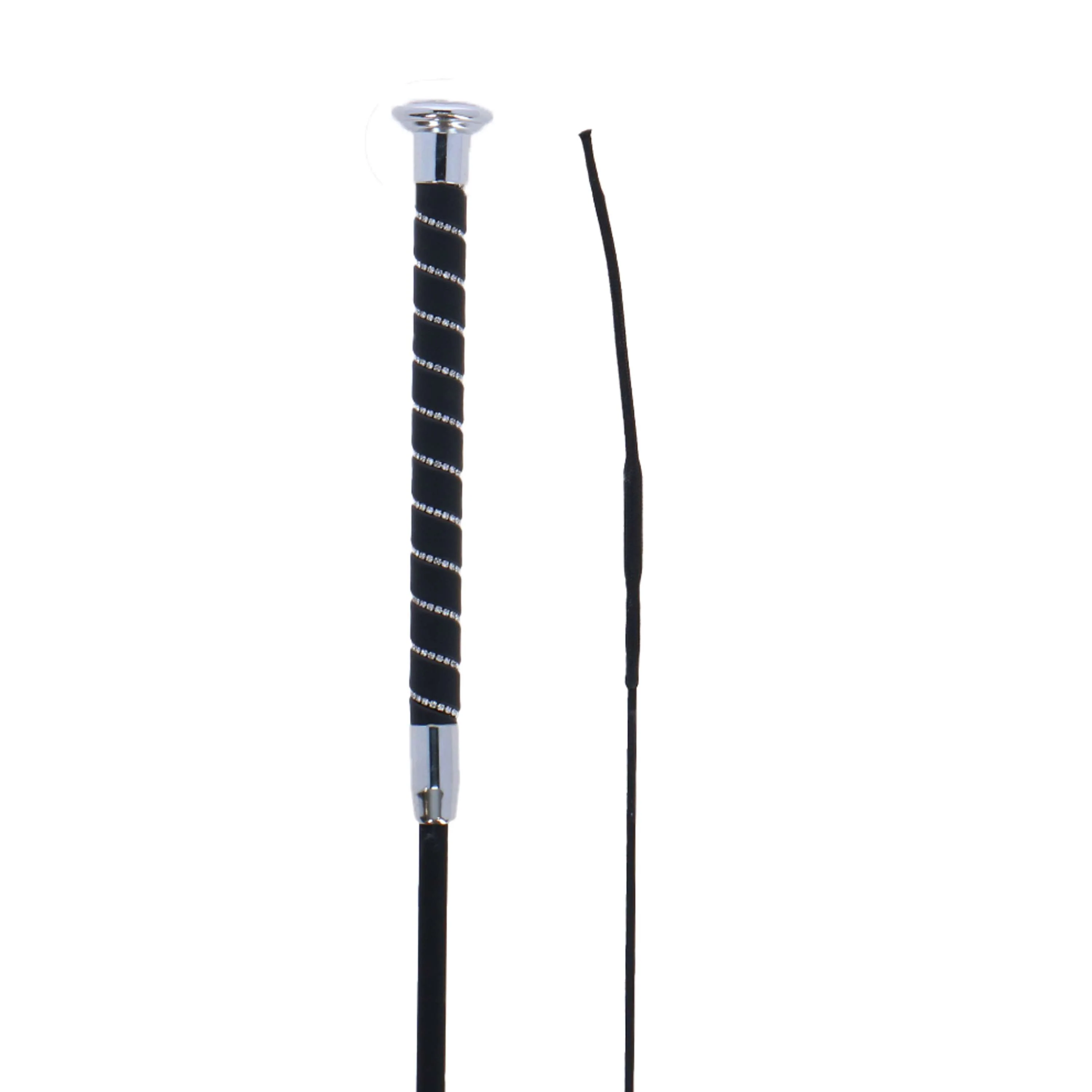 Fleck Frustino da dressage SilkTouch Crystal Cromo