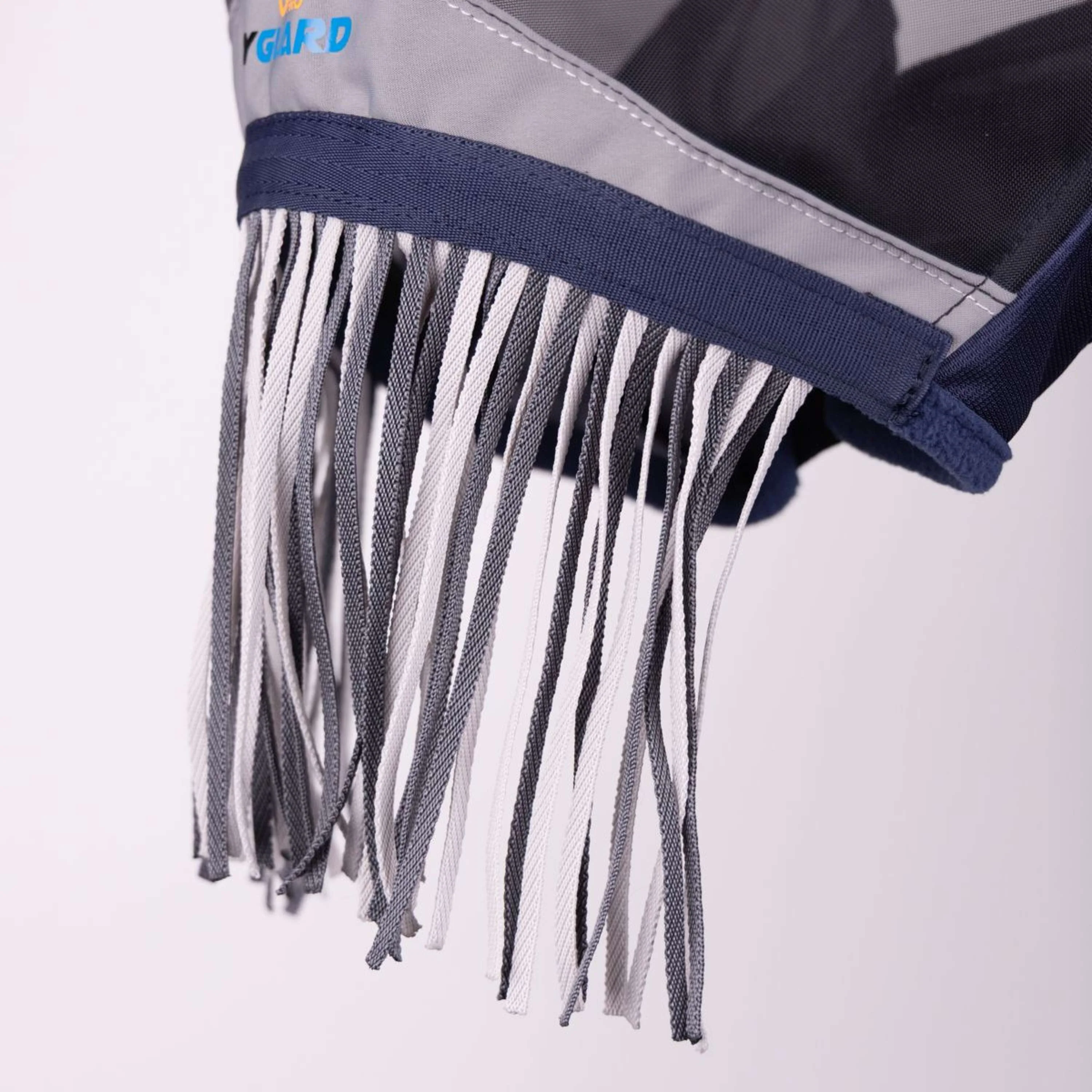 FlyGuard by Shires Maschera per Mosche Pro Fine Mesh Senza orecchie con Frange Navy - Image 10