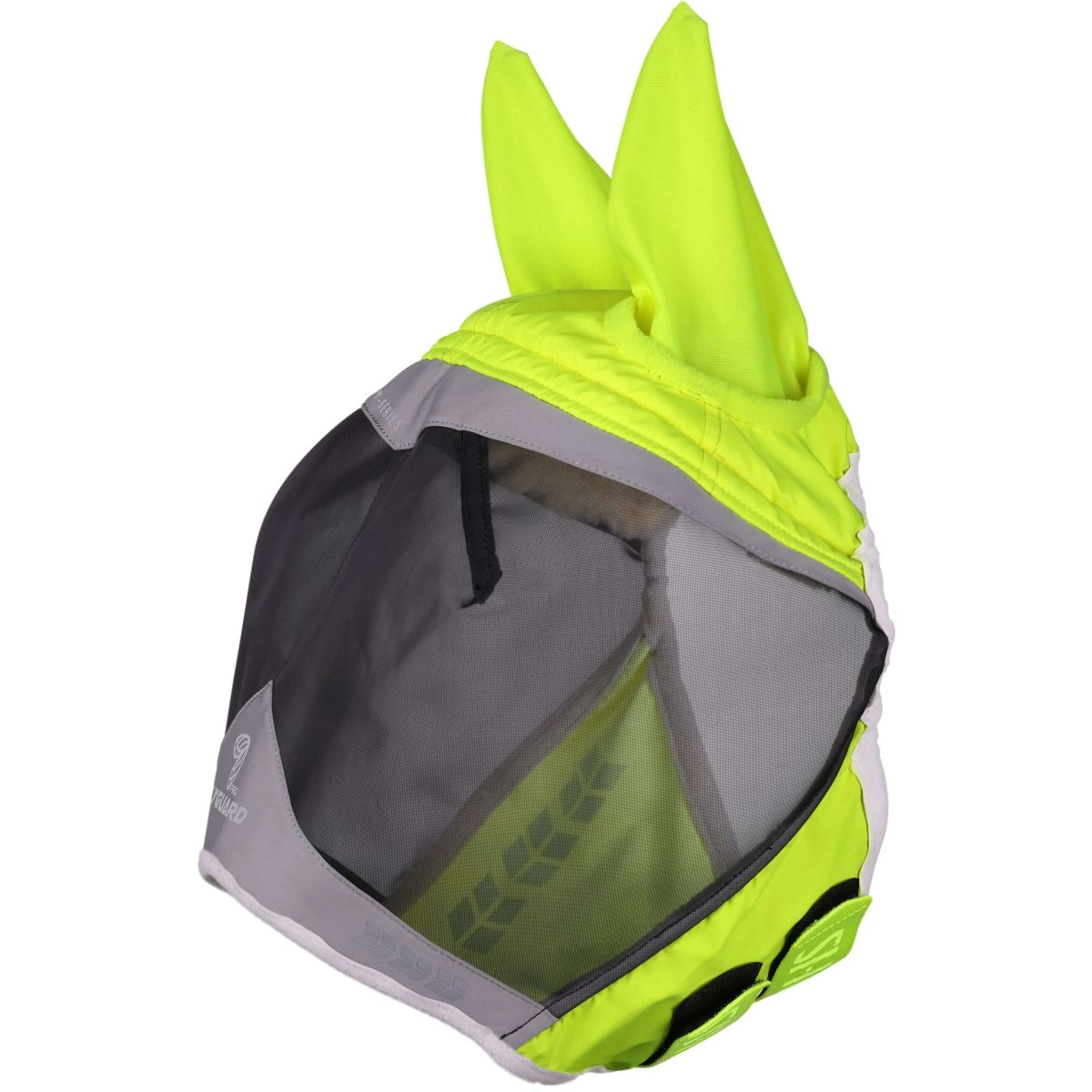 FlyGuard by Shires Maschera per Mosche Pro Hi-Viz Fine Mesh con Orecchie Giallo fluo - Image 2