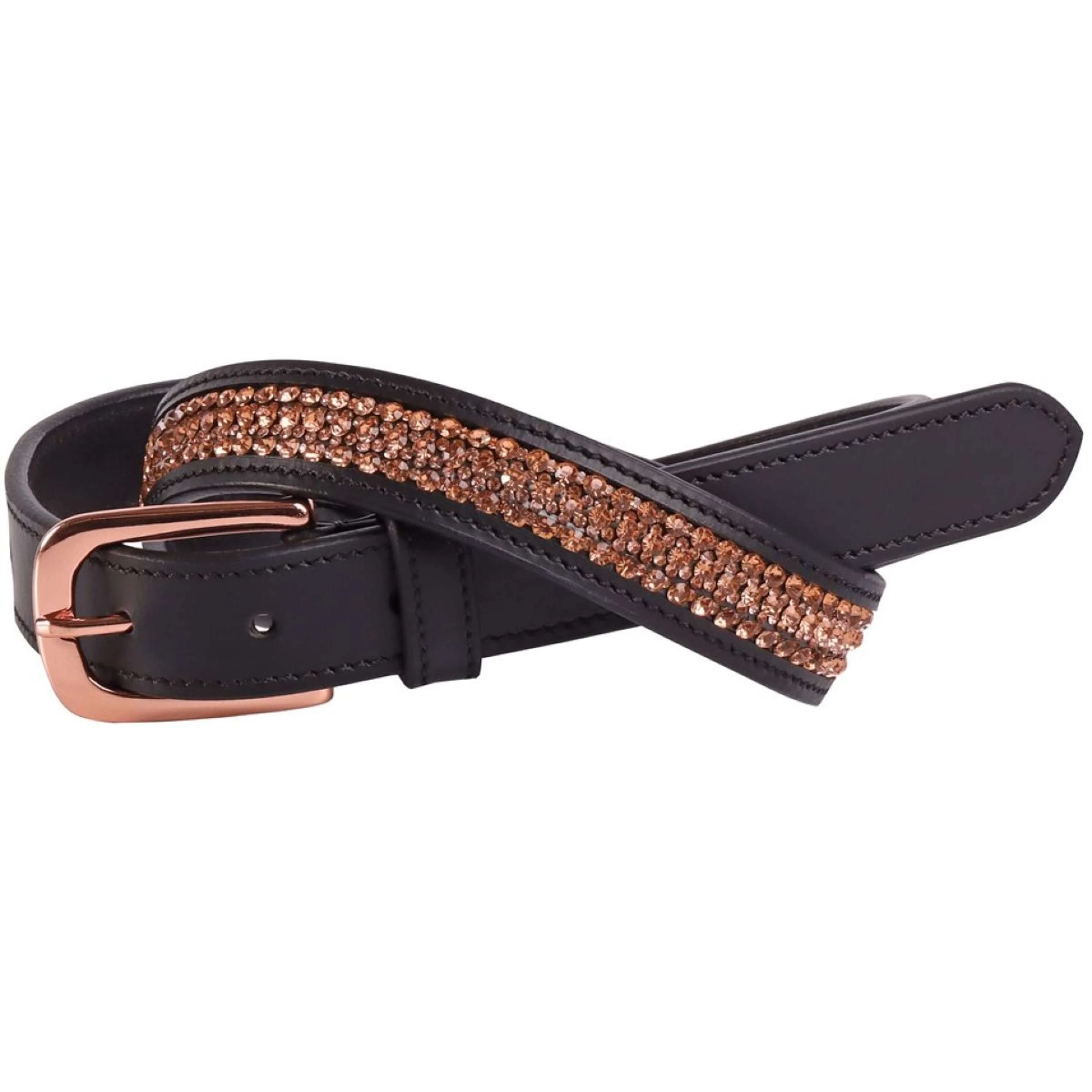 Harry's Horse Cintura Leder Crystal Nero/Oro rosa