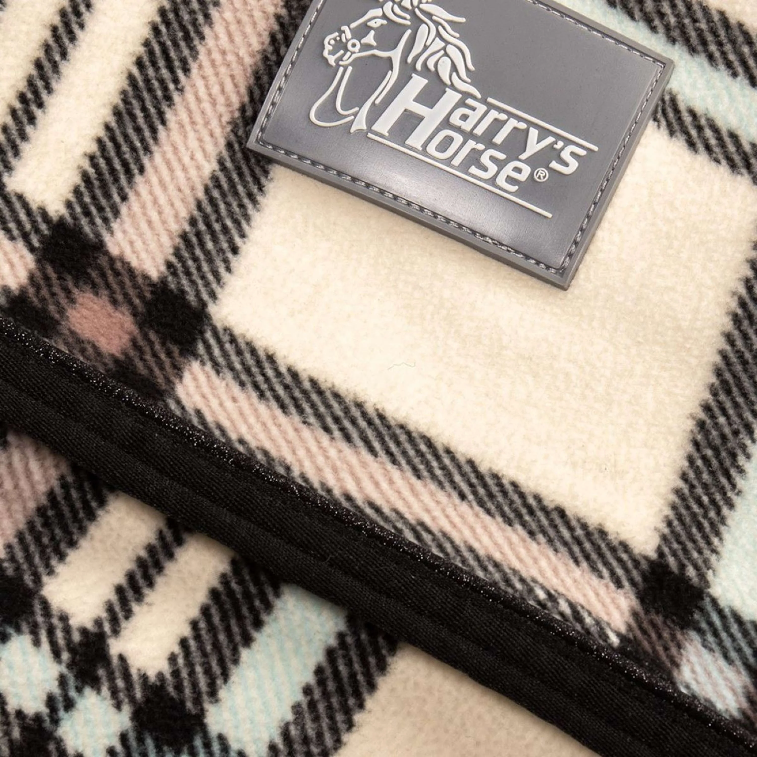 Harry's Horse Coperta in Pile Check Crema - Image 3