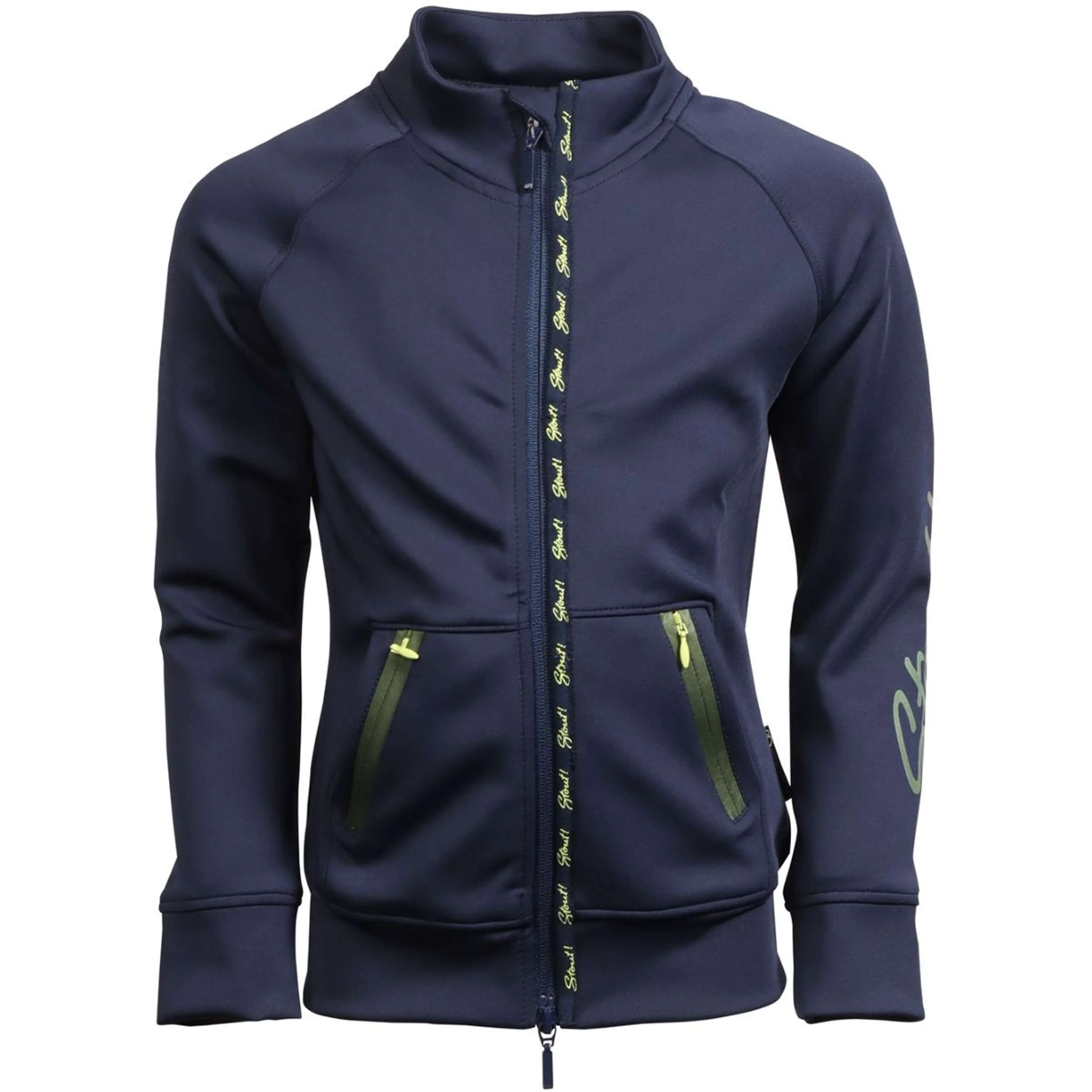 Harry's Horse Felpa con cappuccio e zip STOUT! Lime Navy