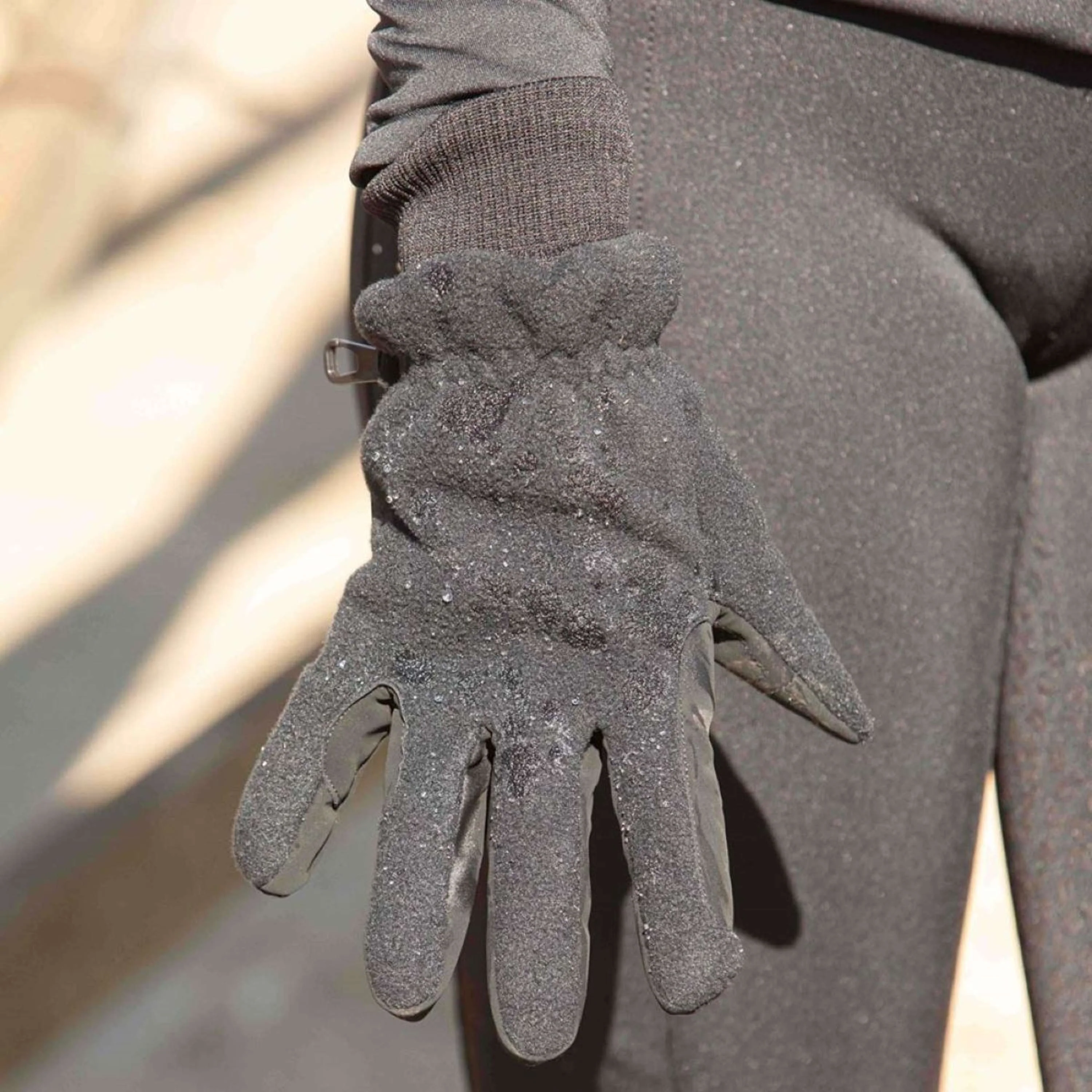 Harry's Horse Guanti da Equitazione Fleece Waterproof Hipora Nero - Image 2