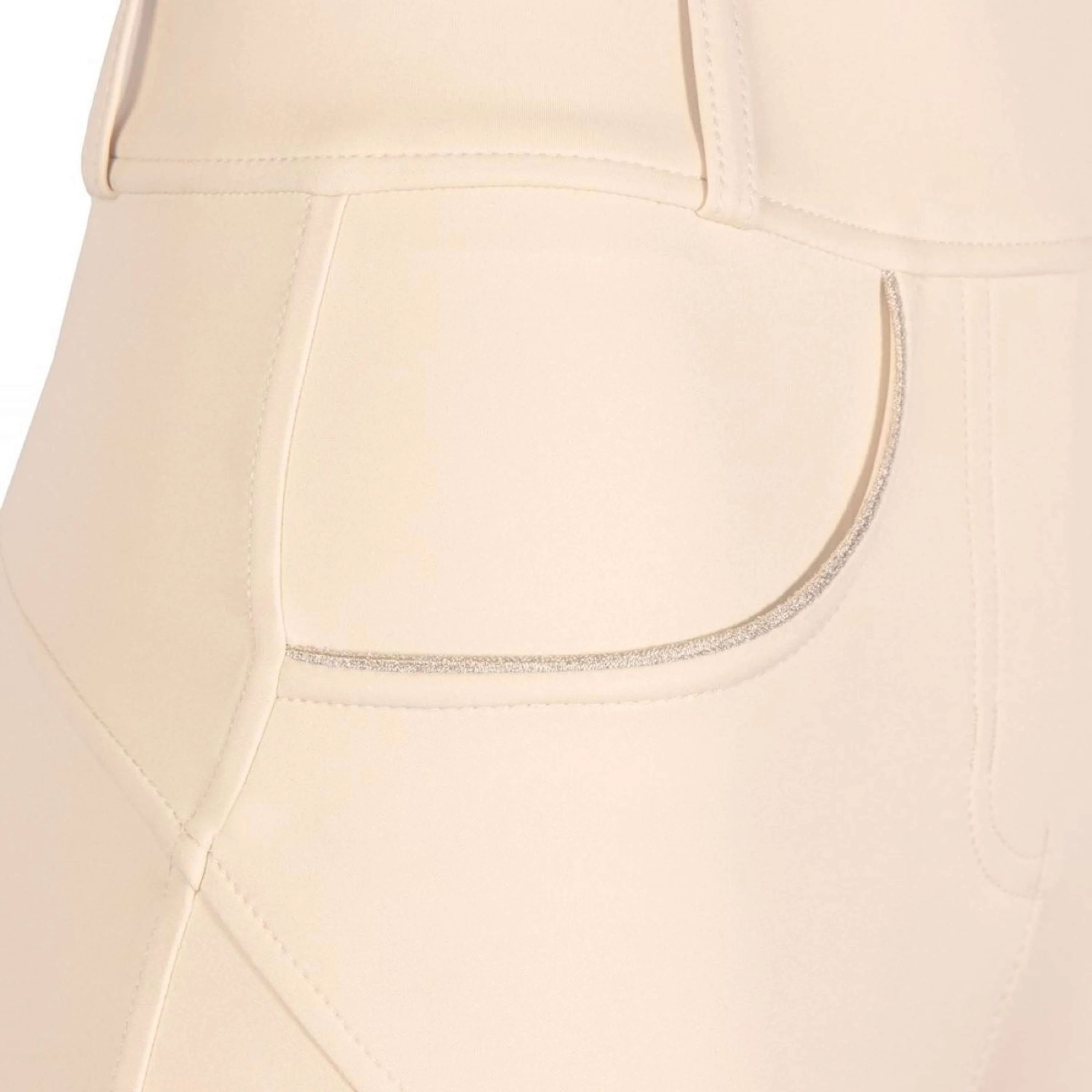 Harry's Horse Leggings da Equitazione Equitights EQS Ivory Full Grip Crema - Image 4