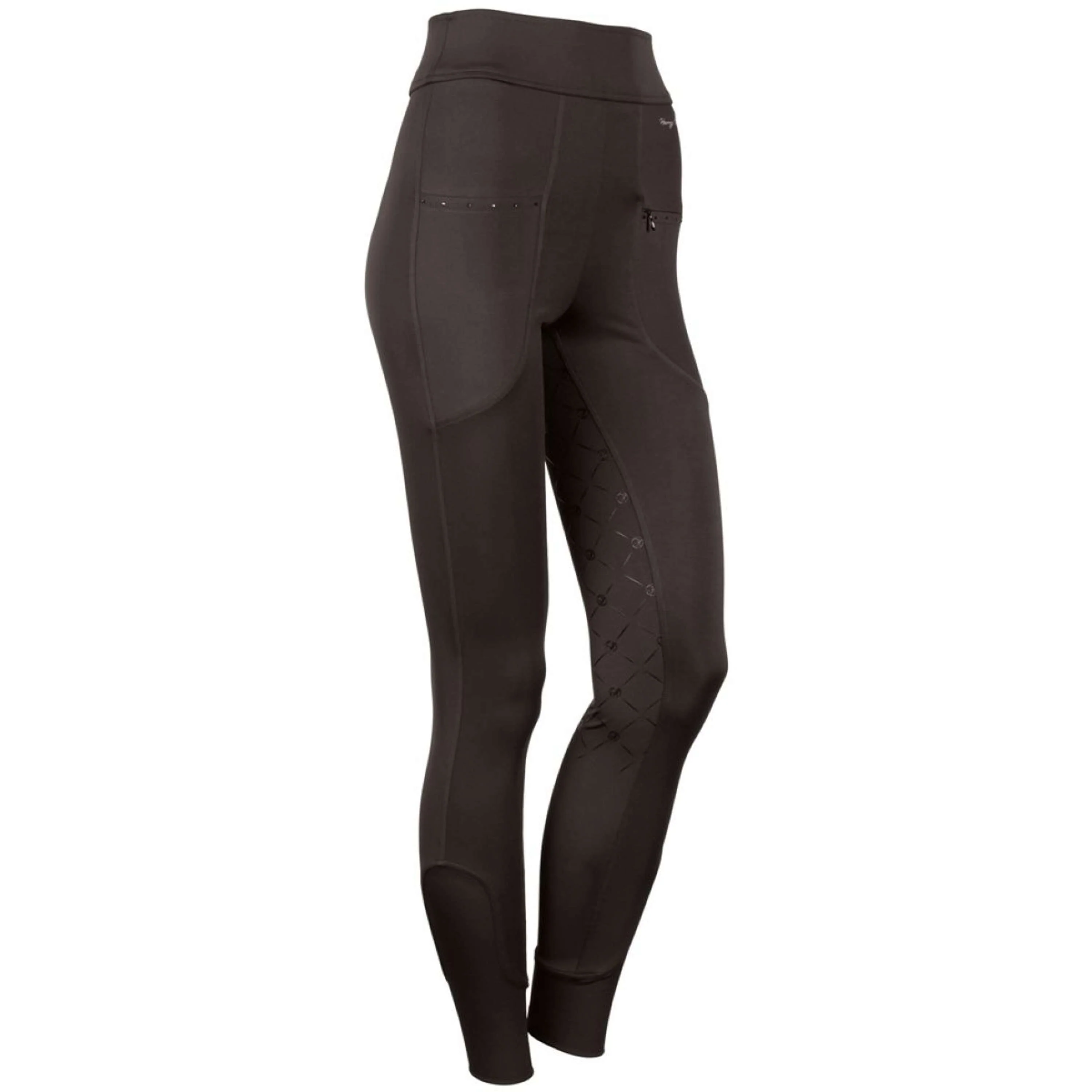 Harry's Horse Leggings da Equitazione Equitights Rookie Full Grip Marrone - Image 3