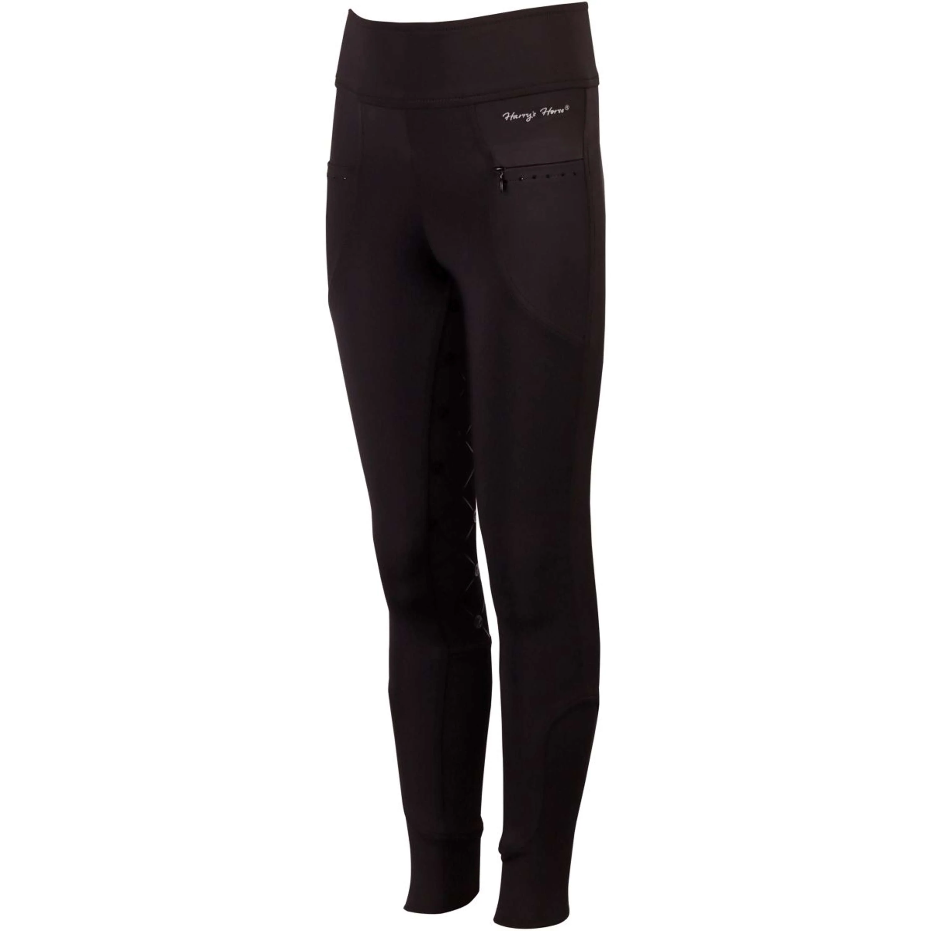 Harry's Horse Leggings da Equitazione Equitights Rookie Full Grip Nero
