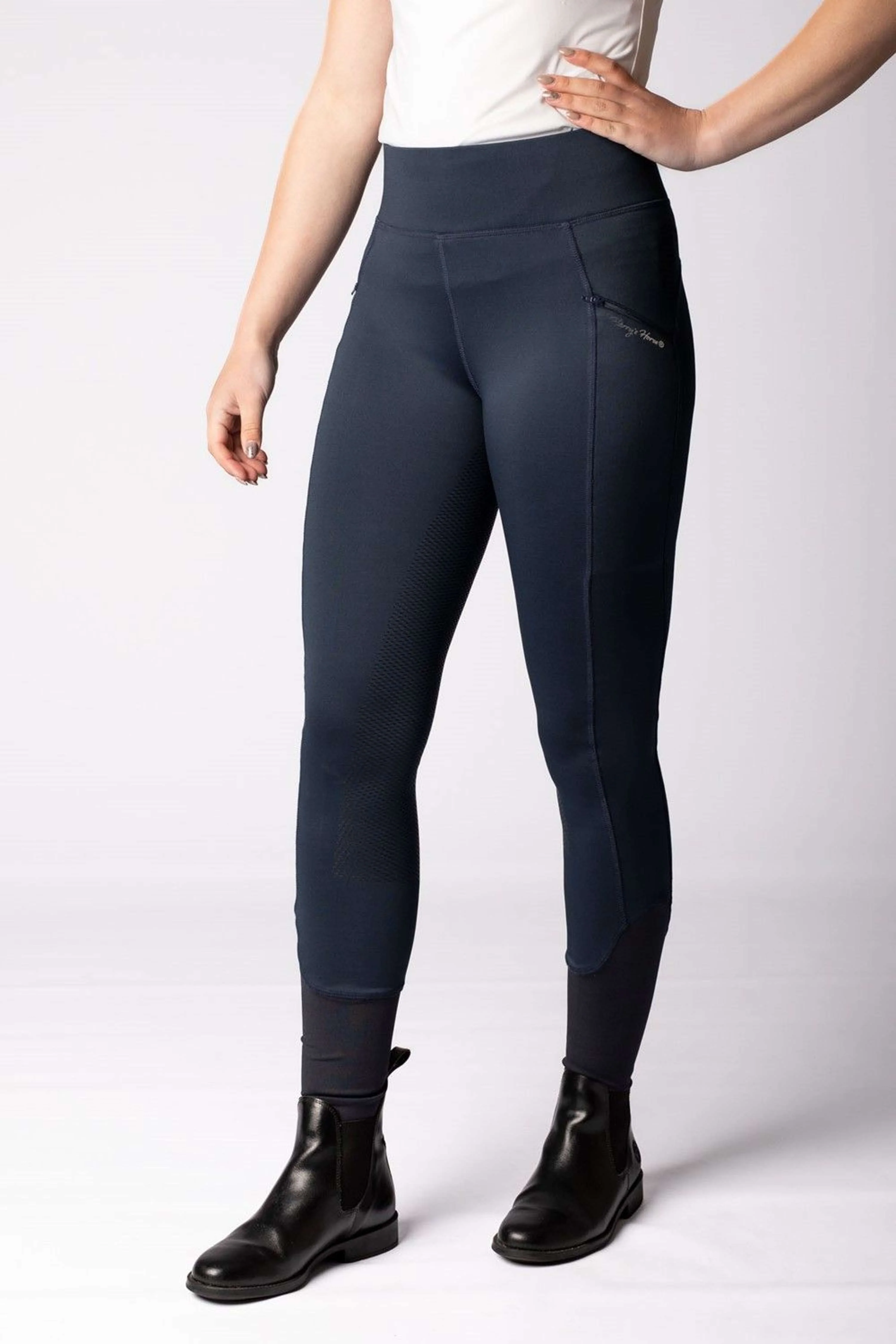Harry's Horse Calzoni Equitights Avatar Full Grip Navy