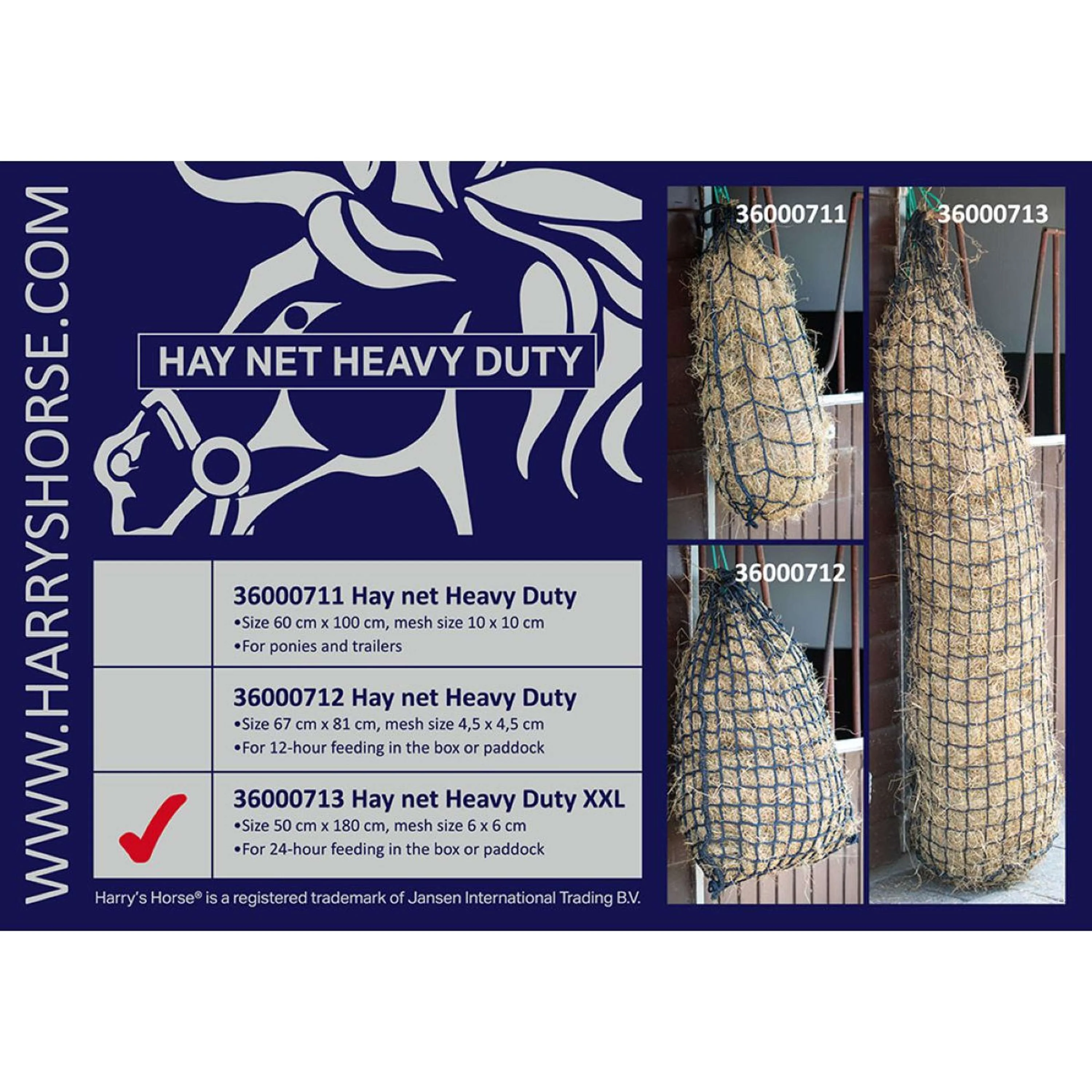 Harry's Horse Rete da Fieno Pesante 50x180 cm Navy - Image 2