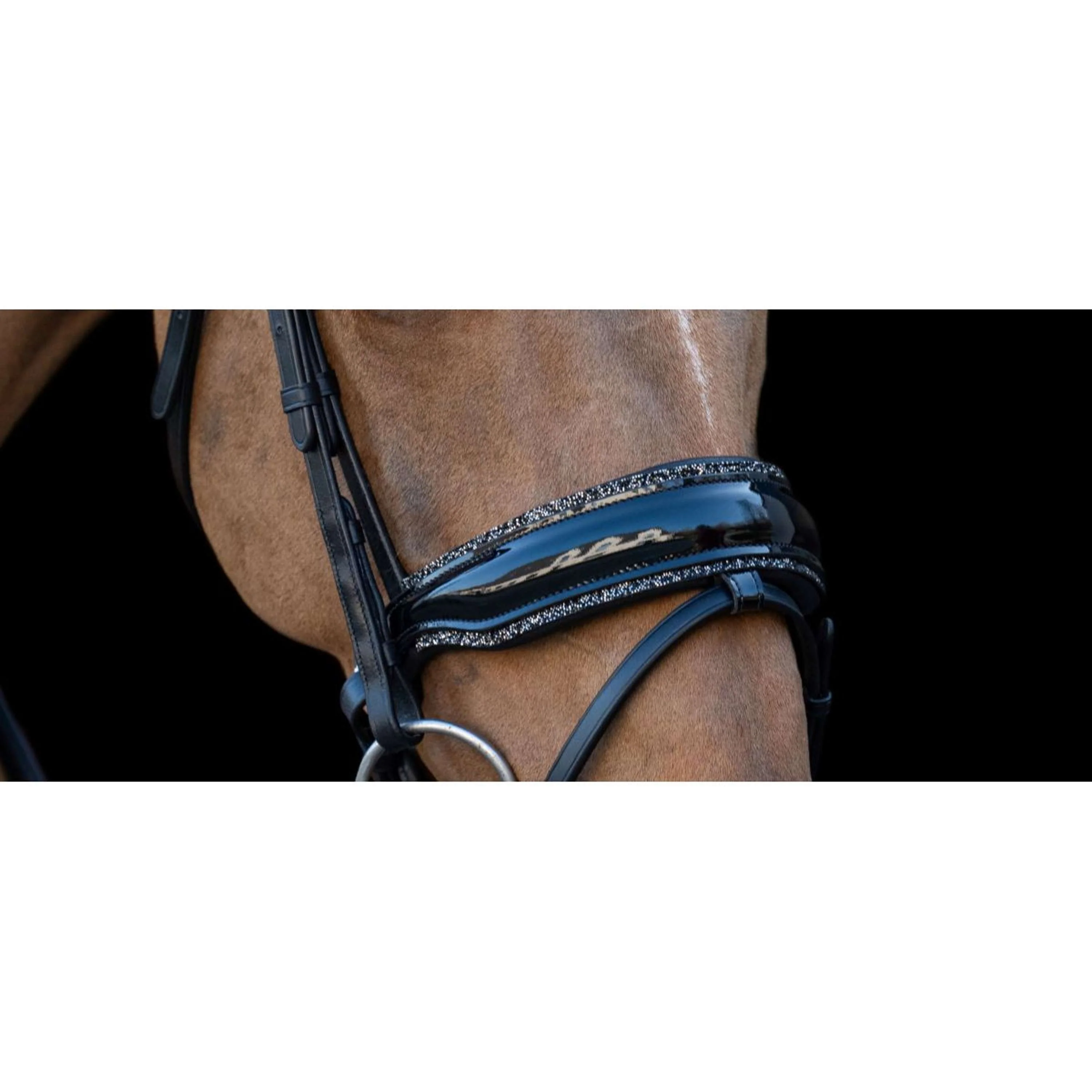 HB Noseband anatomico Rocky Glitter/Nero - Image 2