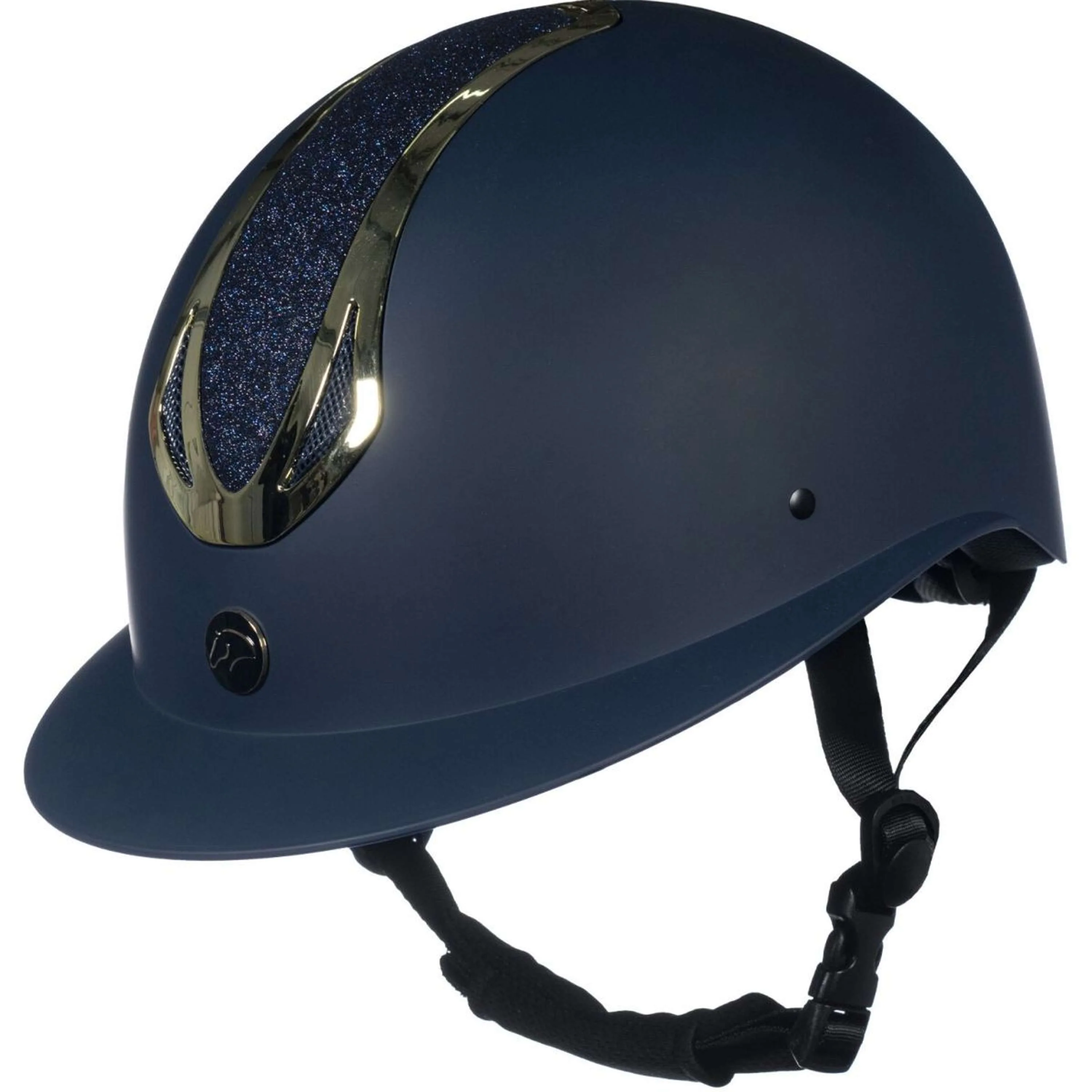 HKM Casco da equitazione Illusion Blu scuro/Oro