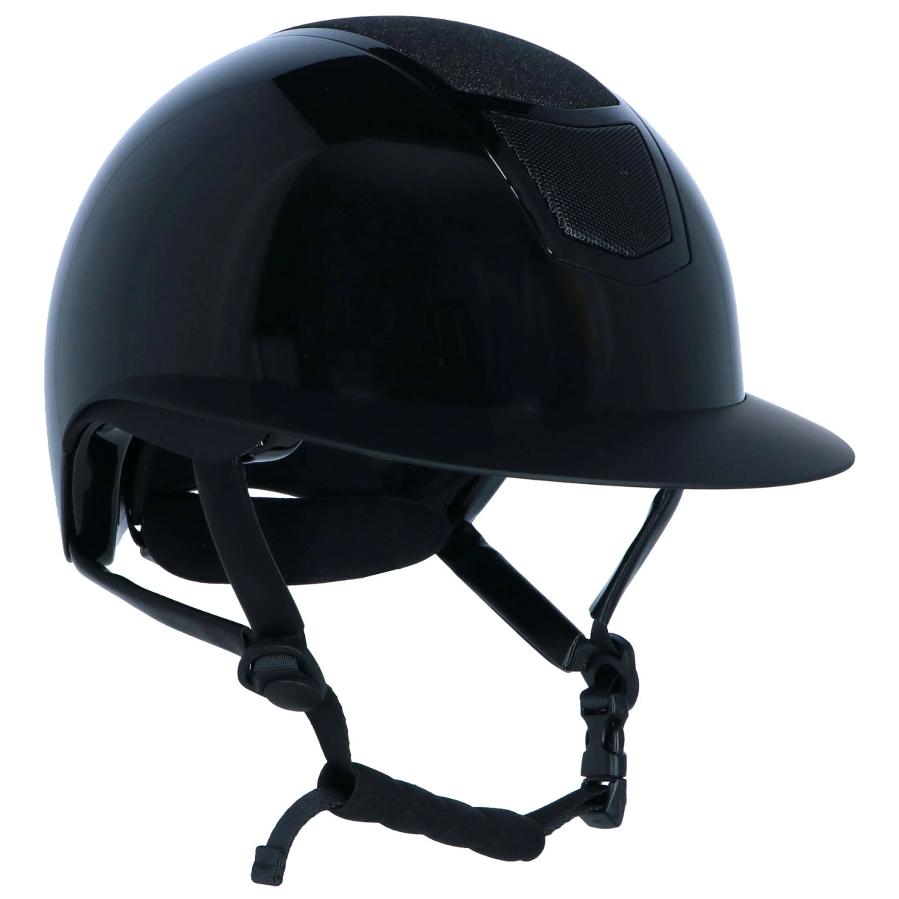 HKM Casco da equitazione Shiny Diamond Nero