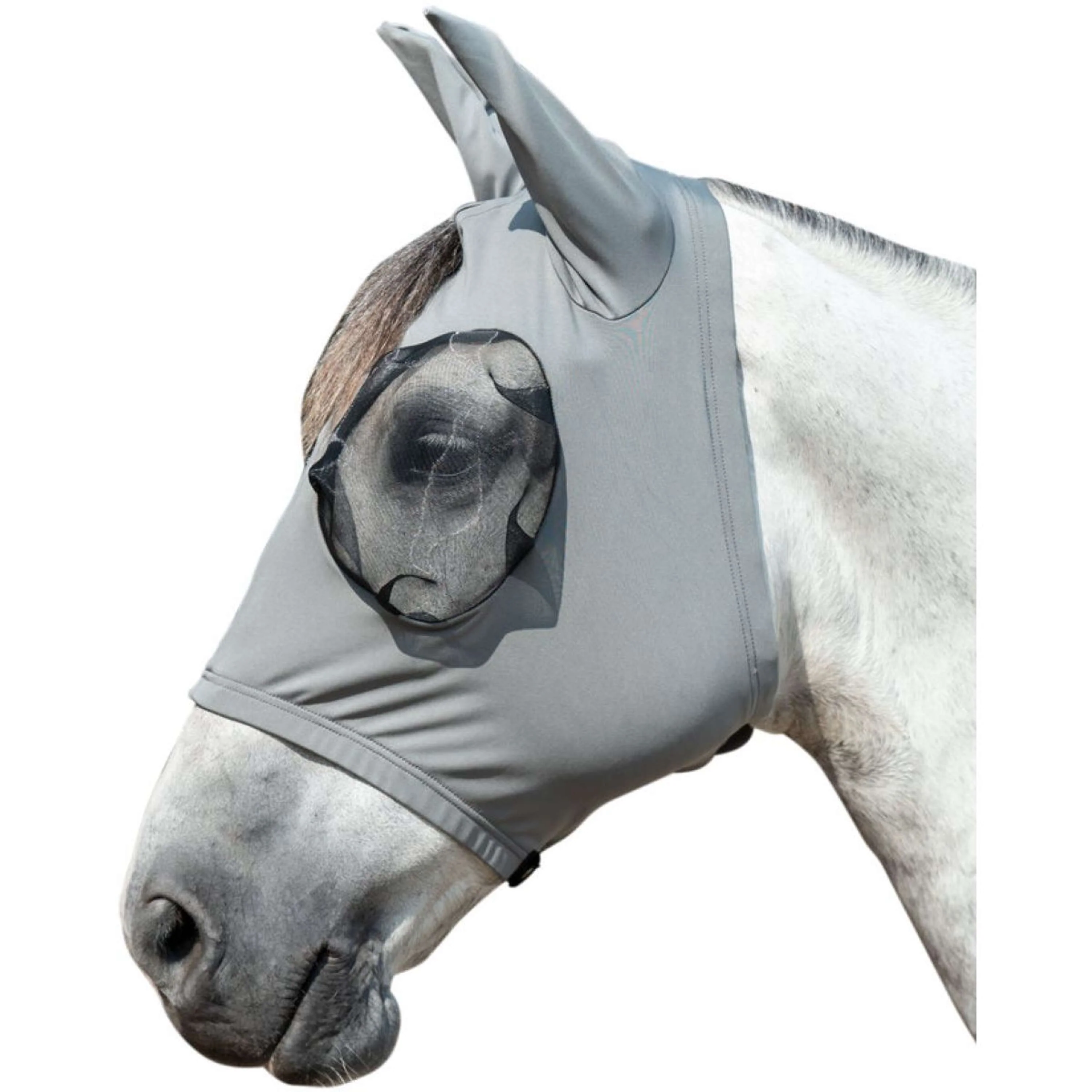 HKM Fliegenmaske Elastic Grigio fango