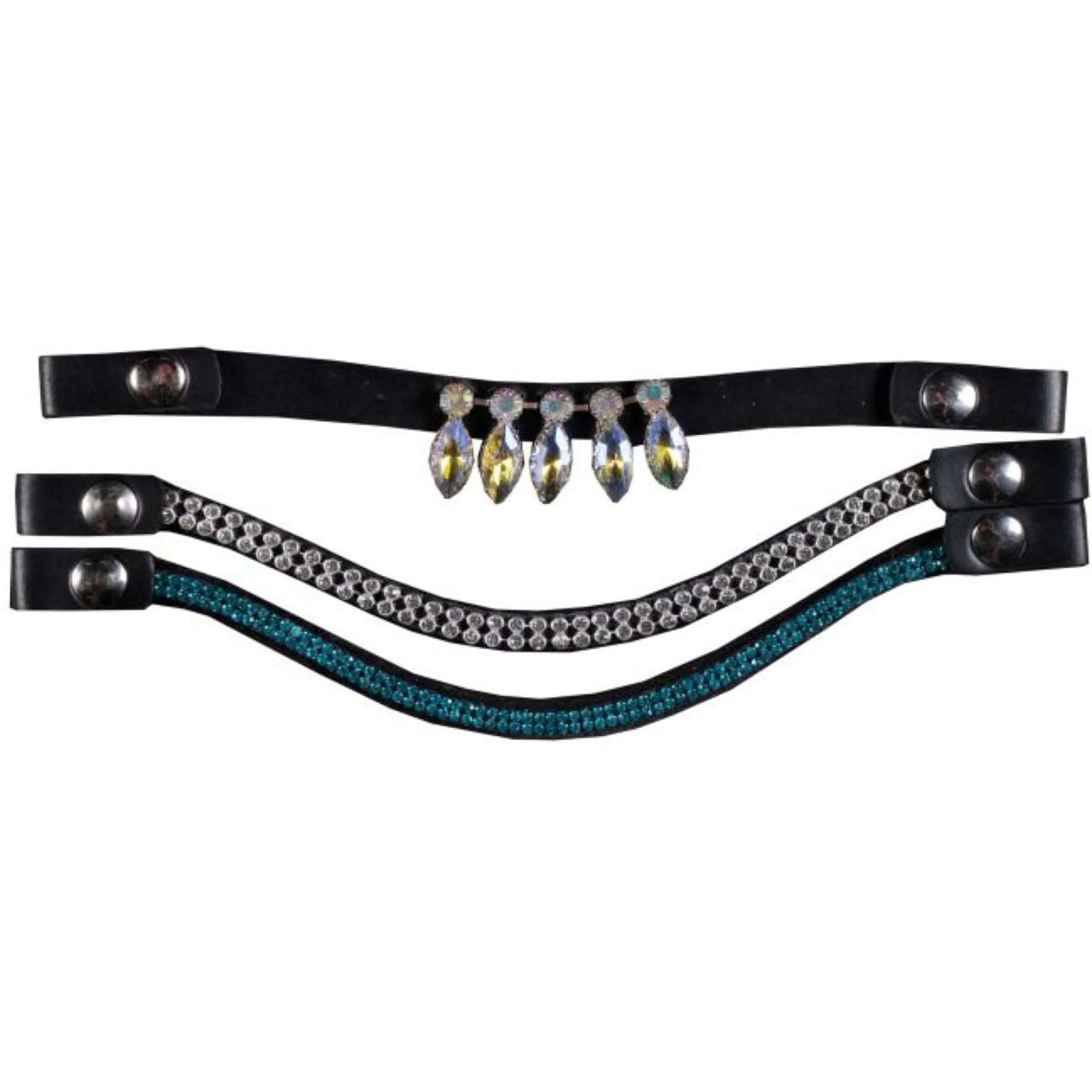HKM Hobby Horsing Frontalino Set di 3 Blu/Argento