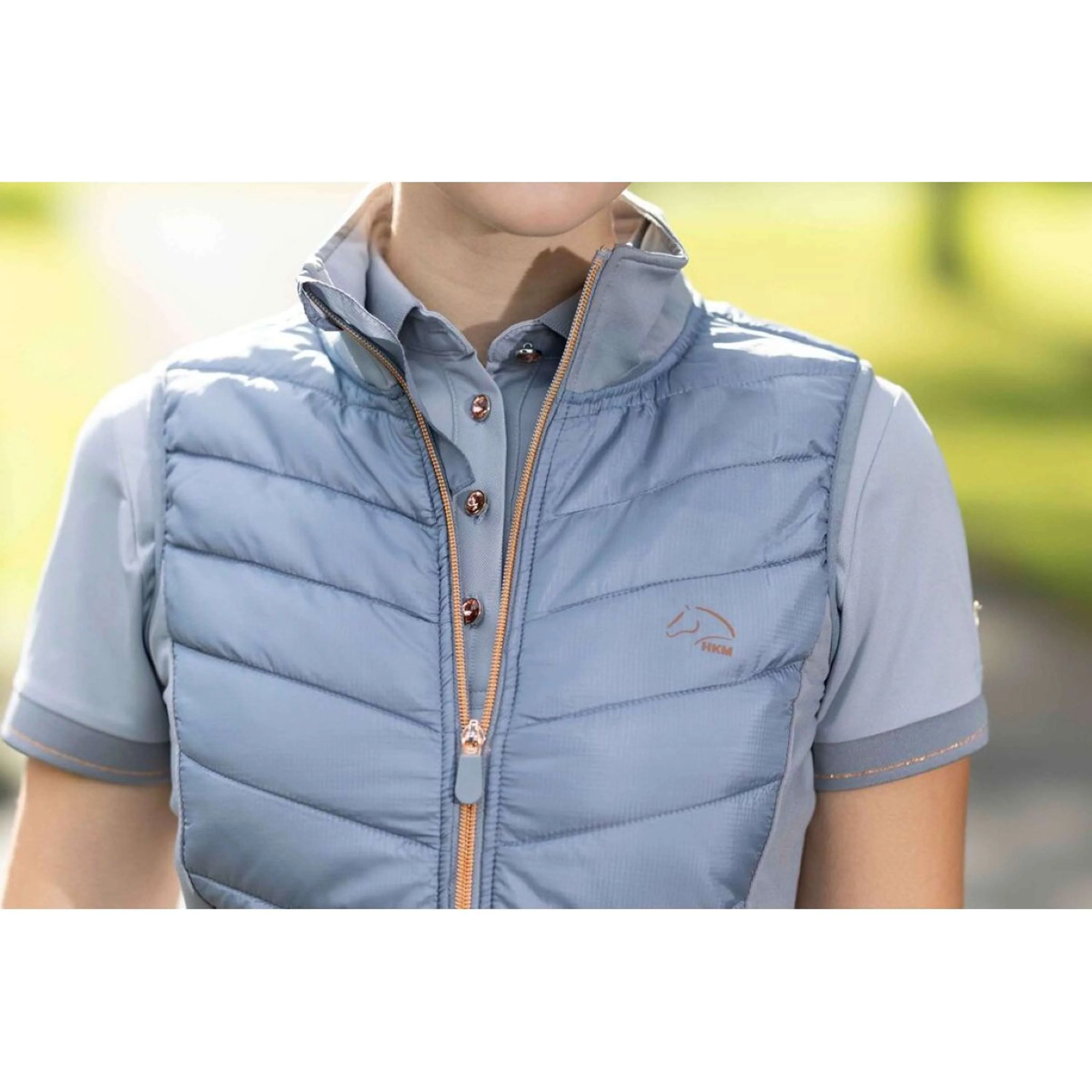 HKM Gilet Basel Grigio/Oro rosa - Image 6