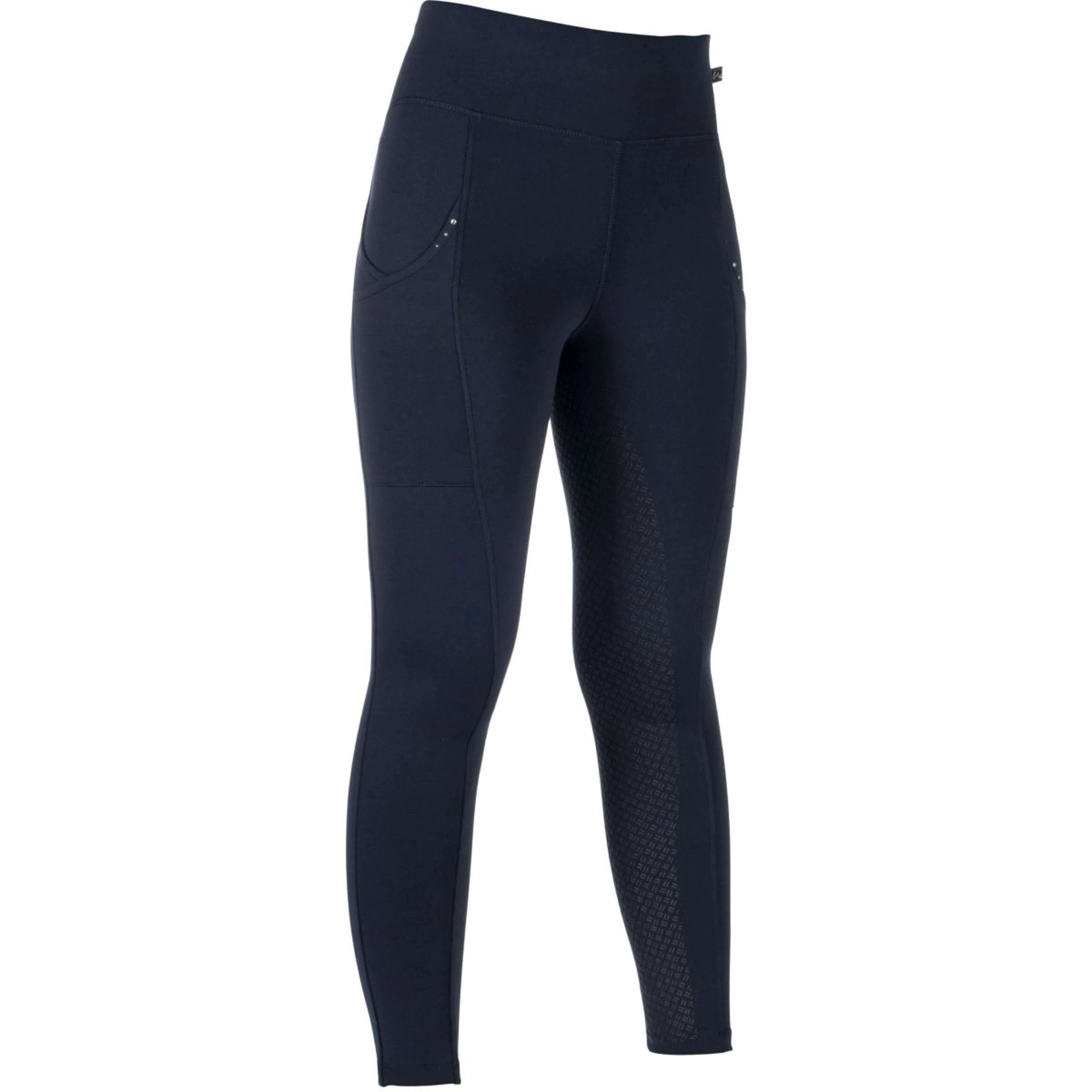 HKM Leggings da Equitazione Cosy II Full Grip Blu scuro