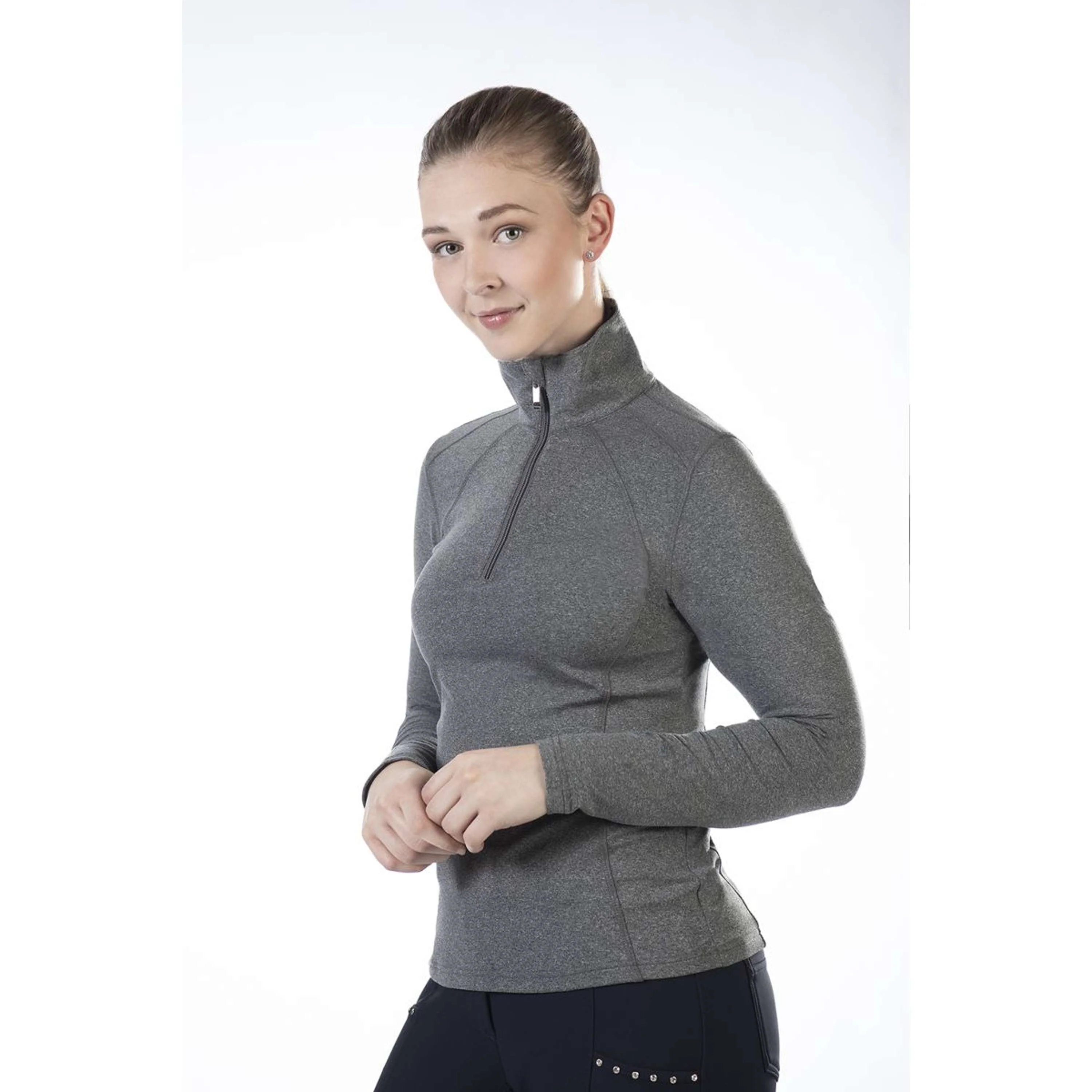 HKM Maglia Funzionale Mio Grigio Scuro Melange - Image 3