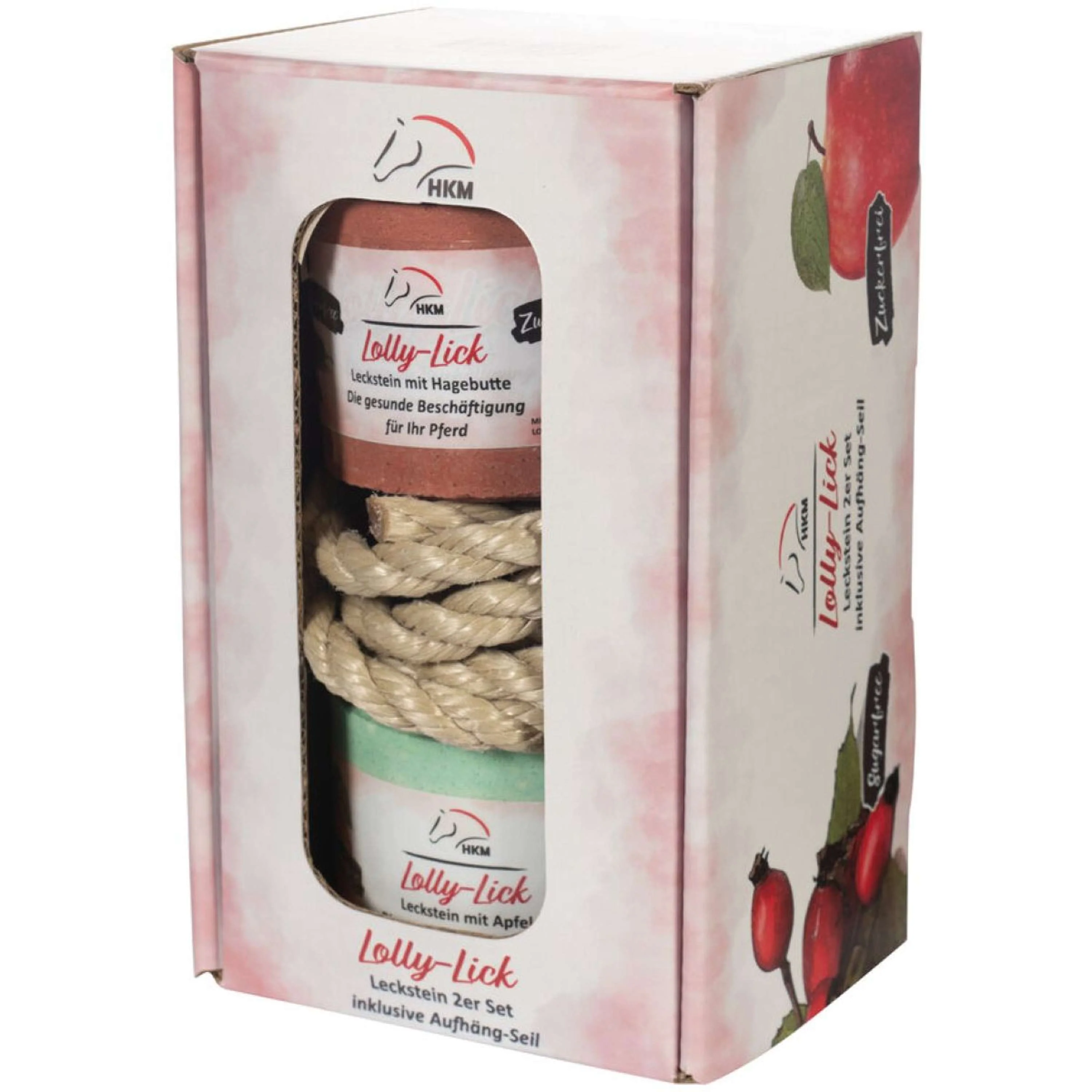 HKM Pietra da Leccare Lolly Lick Set di 2 Rosa canina/mela - Image 2