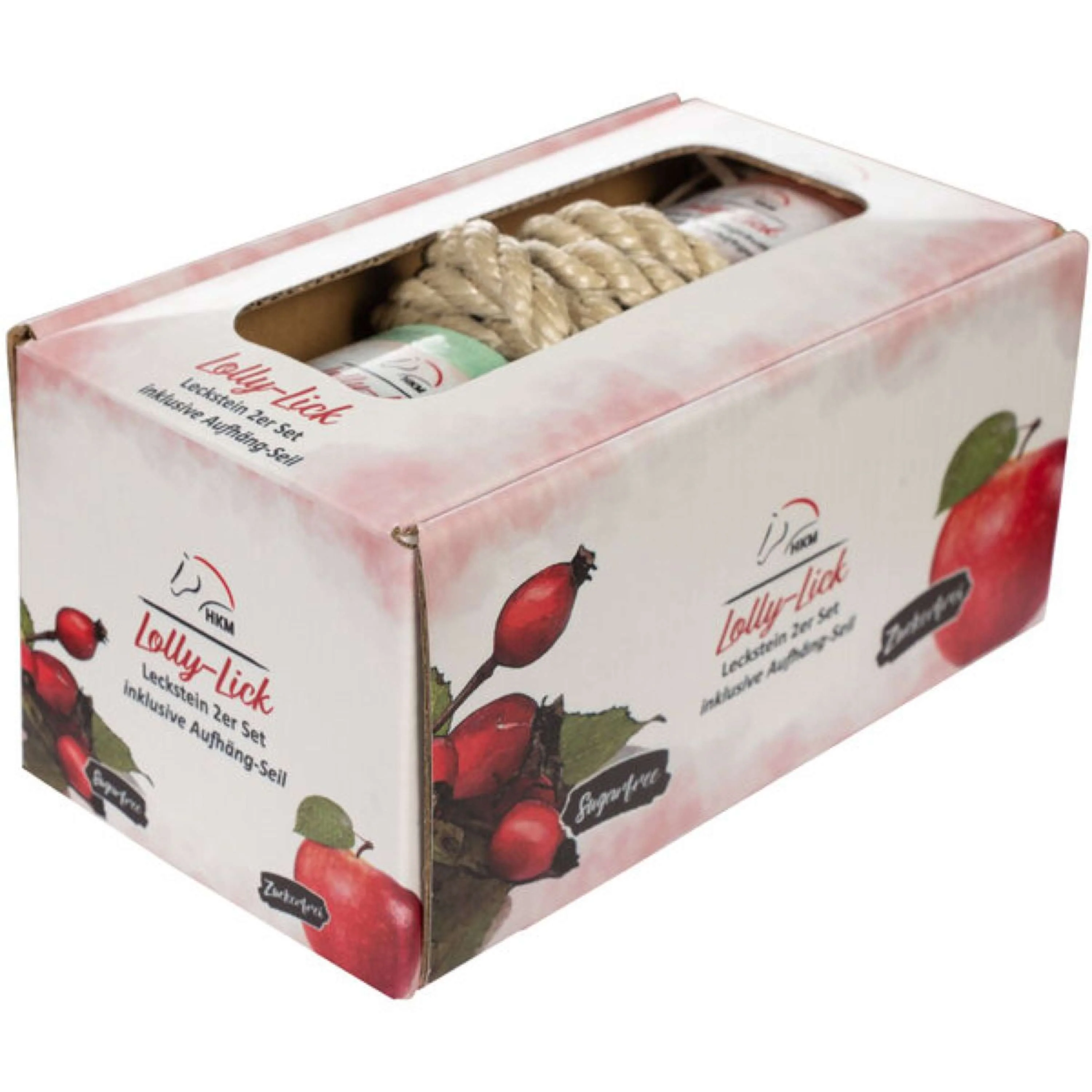 HKM Pietra da Leccare Lolly Lick Set di 2 Rosa canina/mela - Image 3