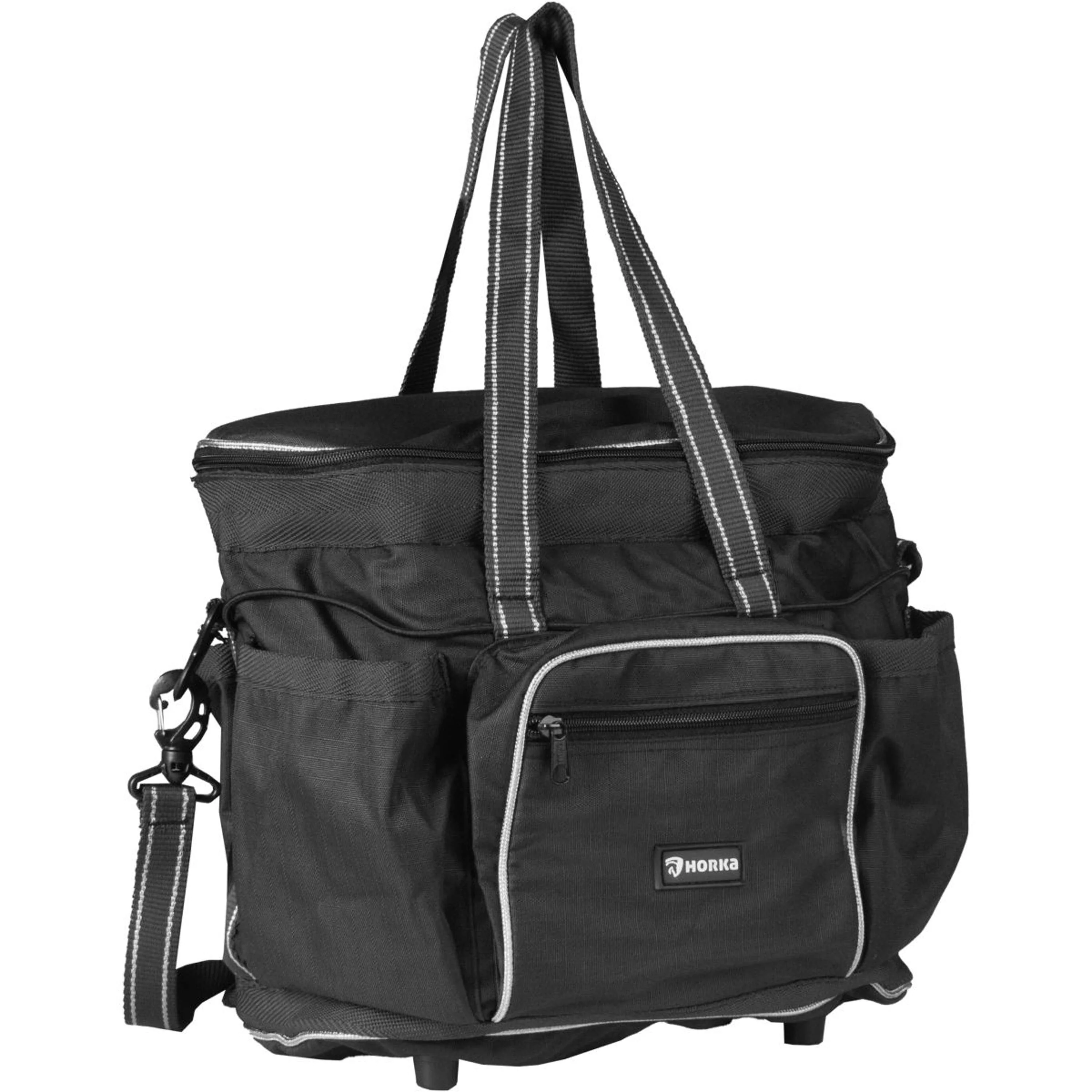 HORKA Borsa per la Toelettatura Deluxe Nero Argento