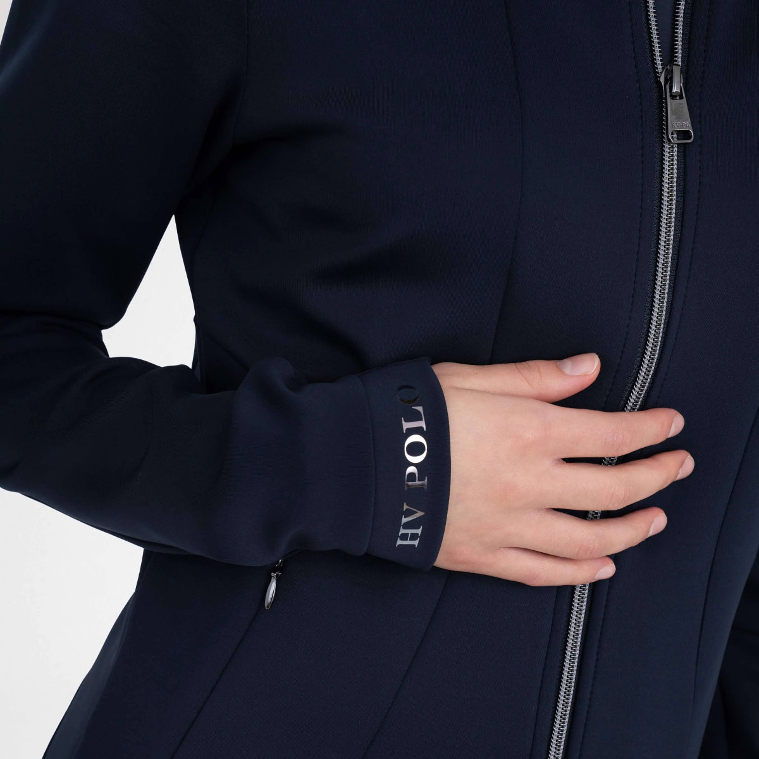HV Polo Felpa con cappuccio e zip HVPJay Navy - Image 4