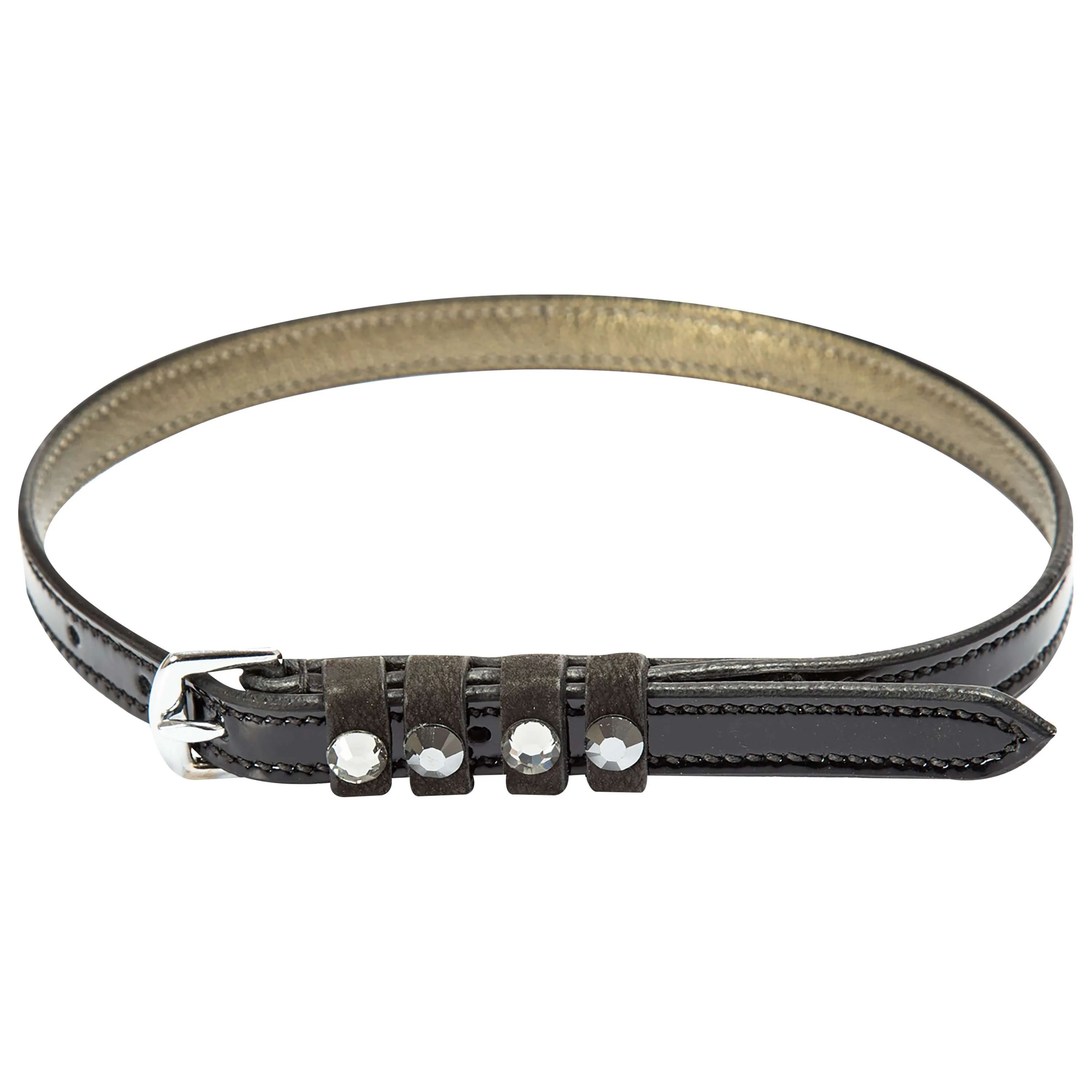 Imperial Riding Cinghie per speroni IRHPardouz Lacca nera metallizzata