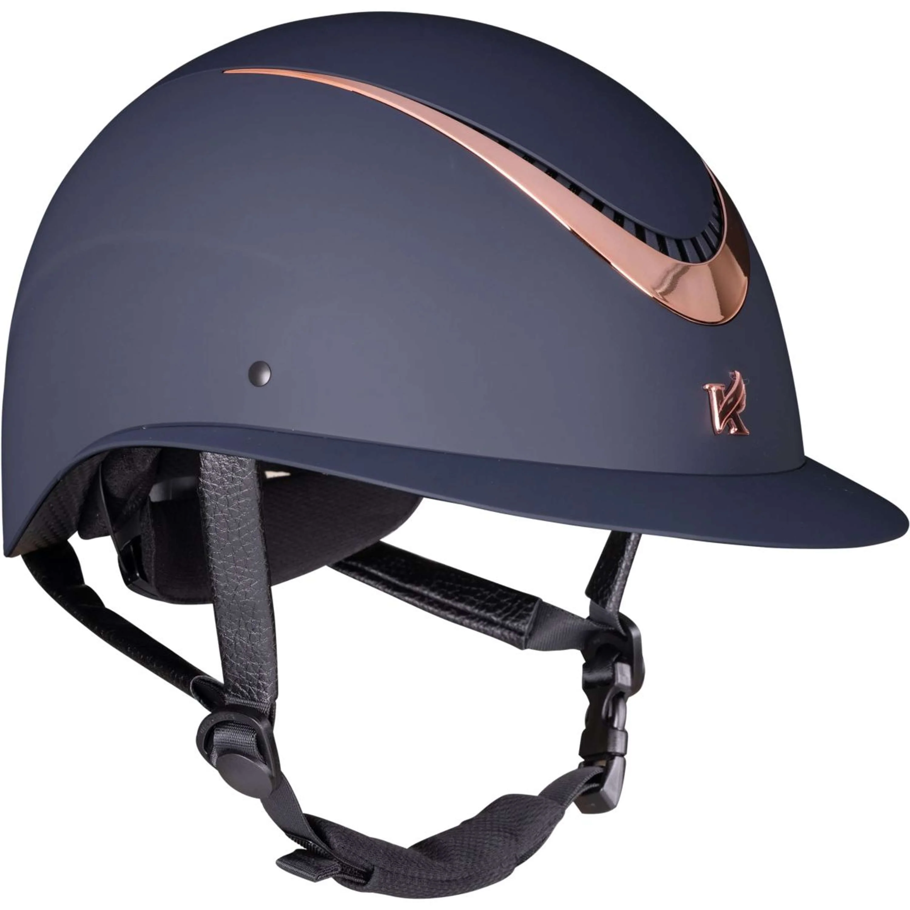 Karben by Shires Casco da equitazione Elisa Ellipse Navy/Rosegold - Image 3