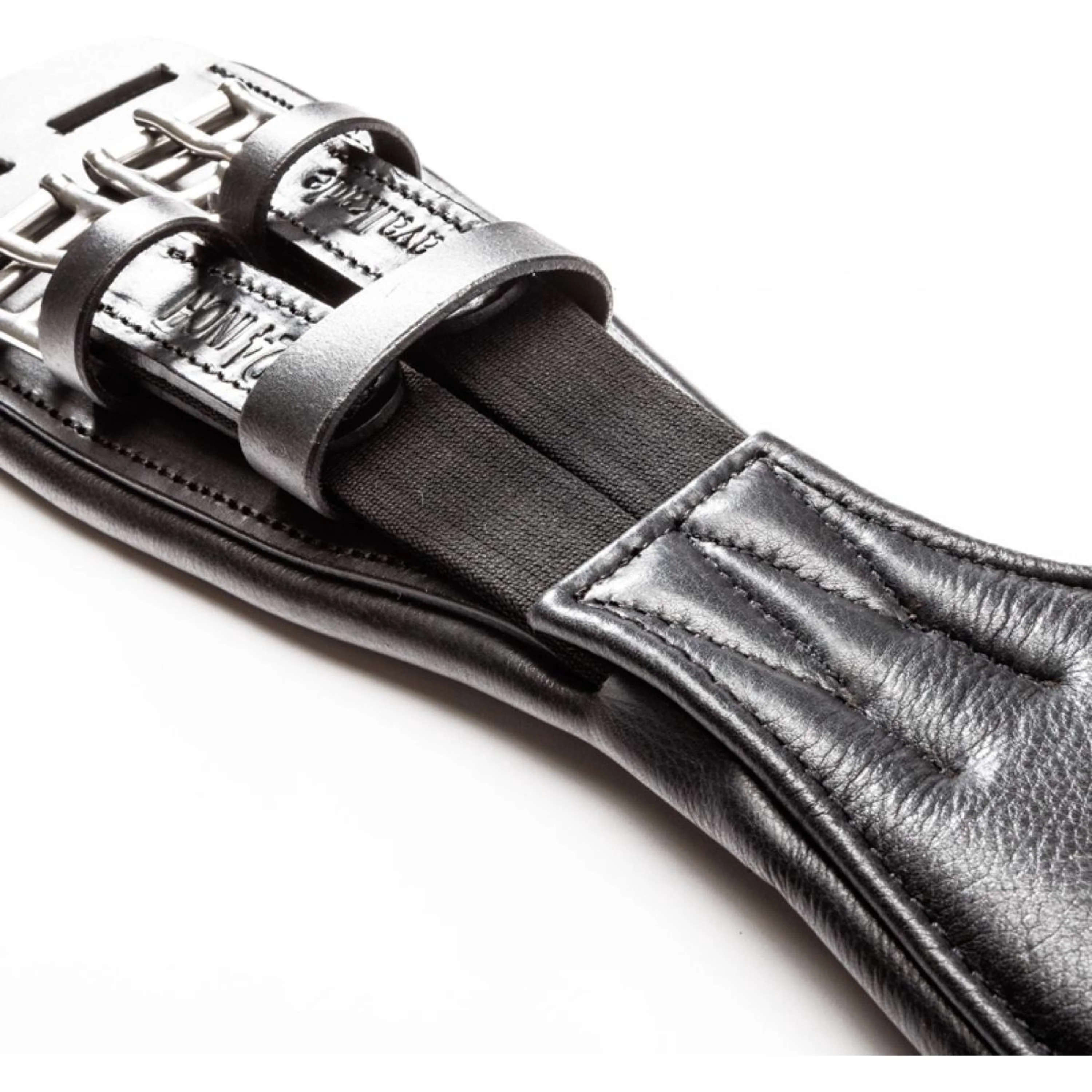 Kavalkade Sottopancia da dressage Casper Soft Leather con Elastico Nero - Image 5