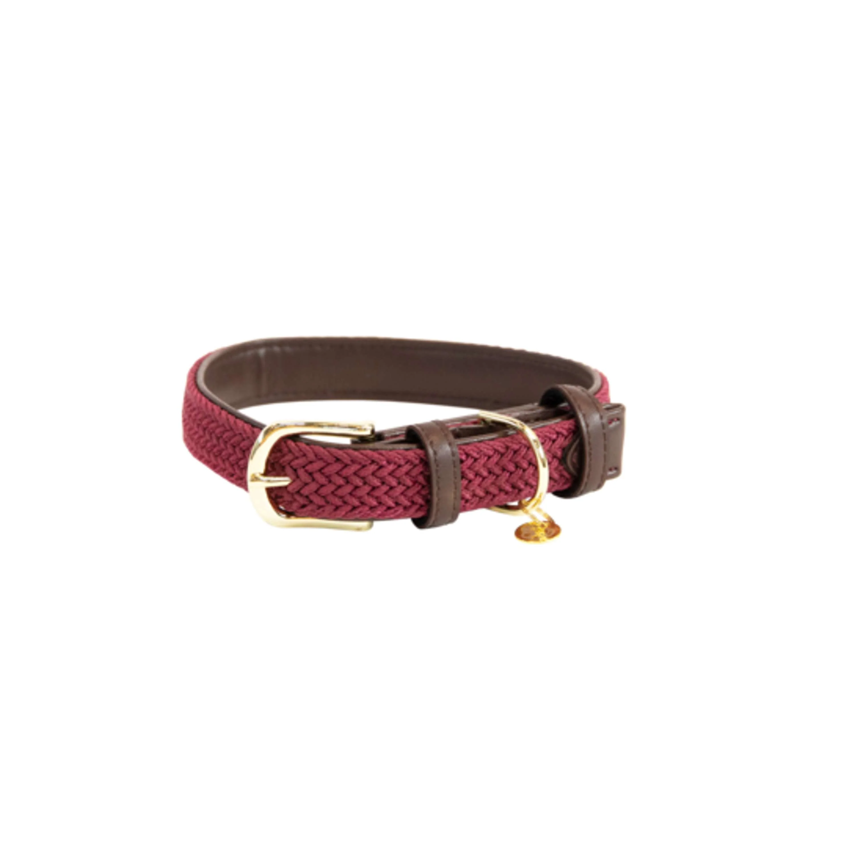 Kentucky Horsewear Halsband Nylon intrecciato per cani Bordeaux - Image 2