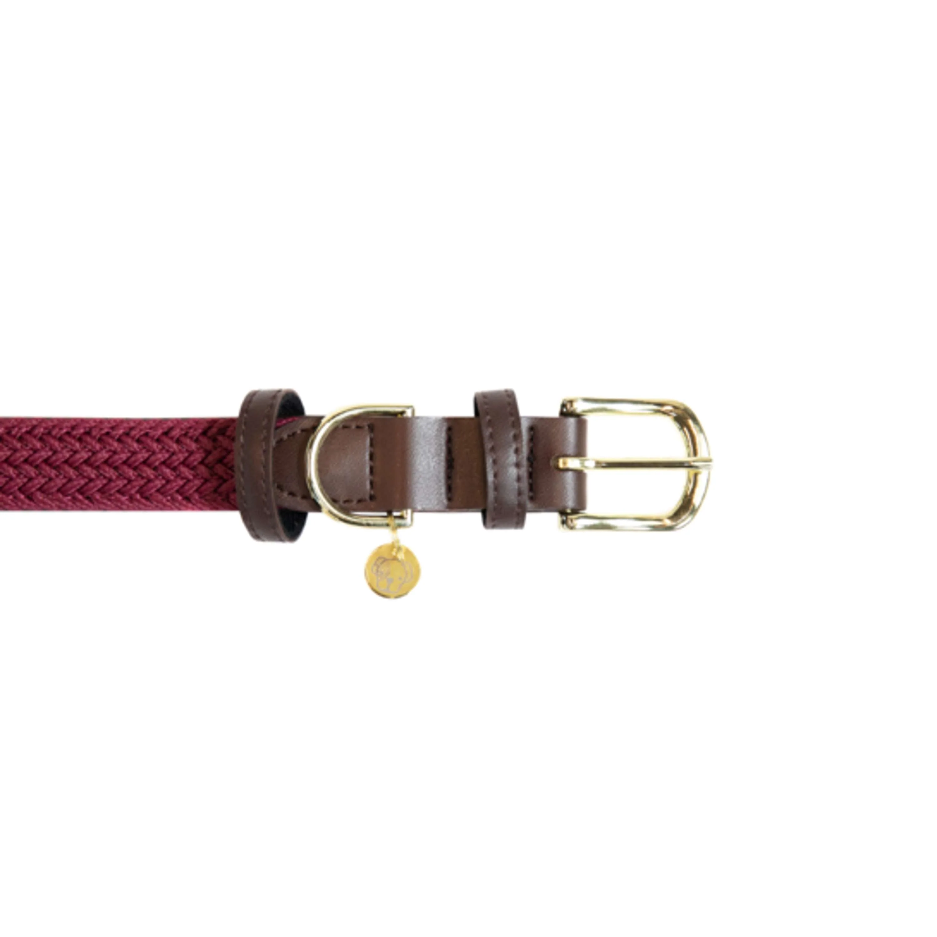 Kentucky Horsewear Halsband Nylon intrecciato per cani Bordeaux - Image 3