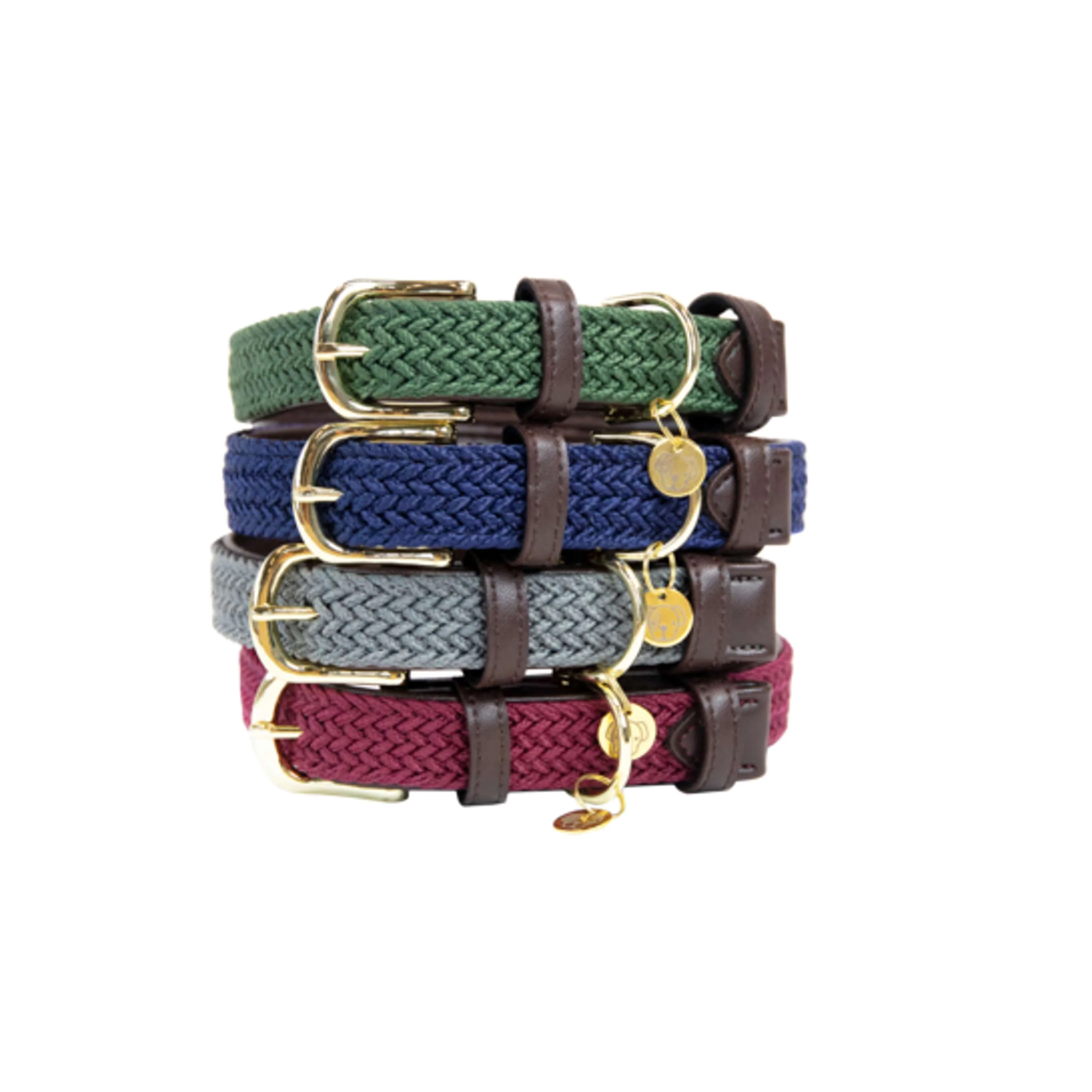 Kentucky Horsewear Halsband Nylon intrecciato per cani Bordeaux - Image 4