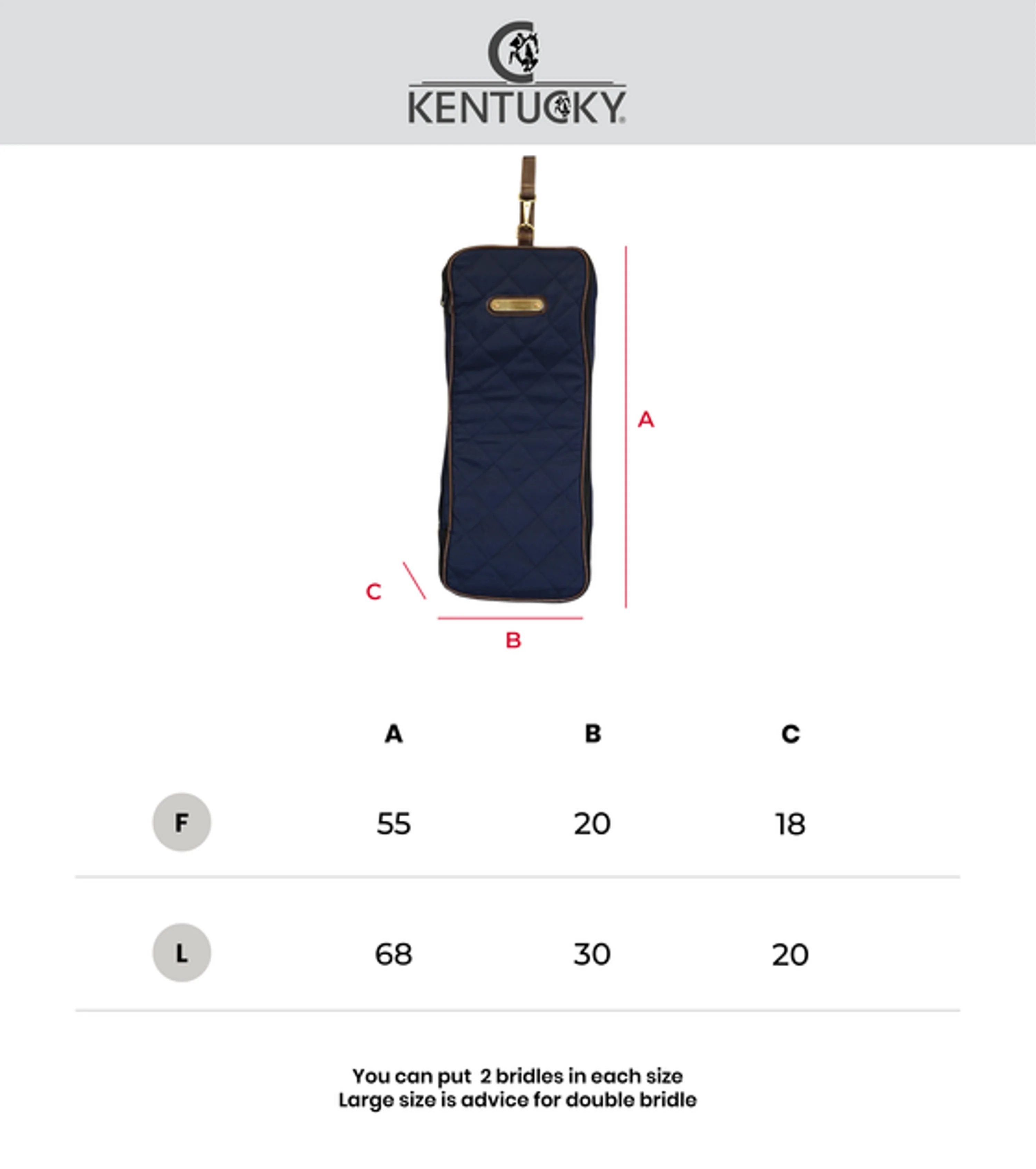 Kentucky Horsewear Borsa per testiera Navy - Image 7